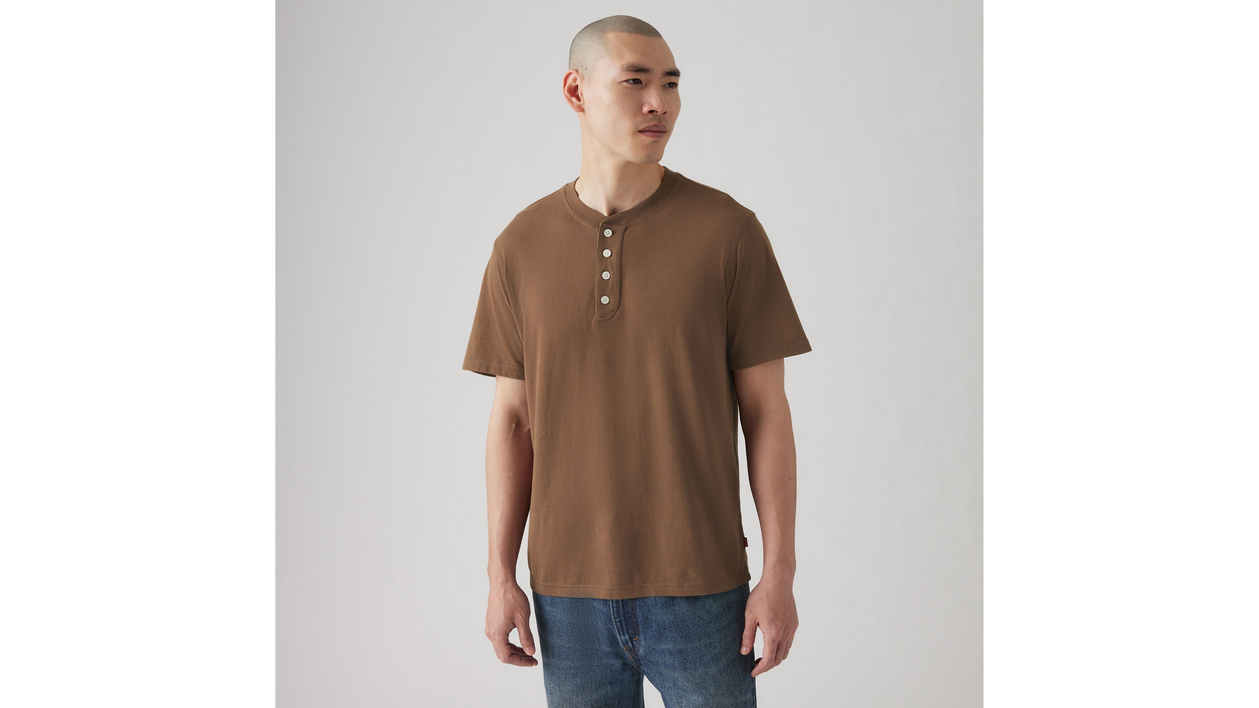 Short Sleeve Four Button Henley 1