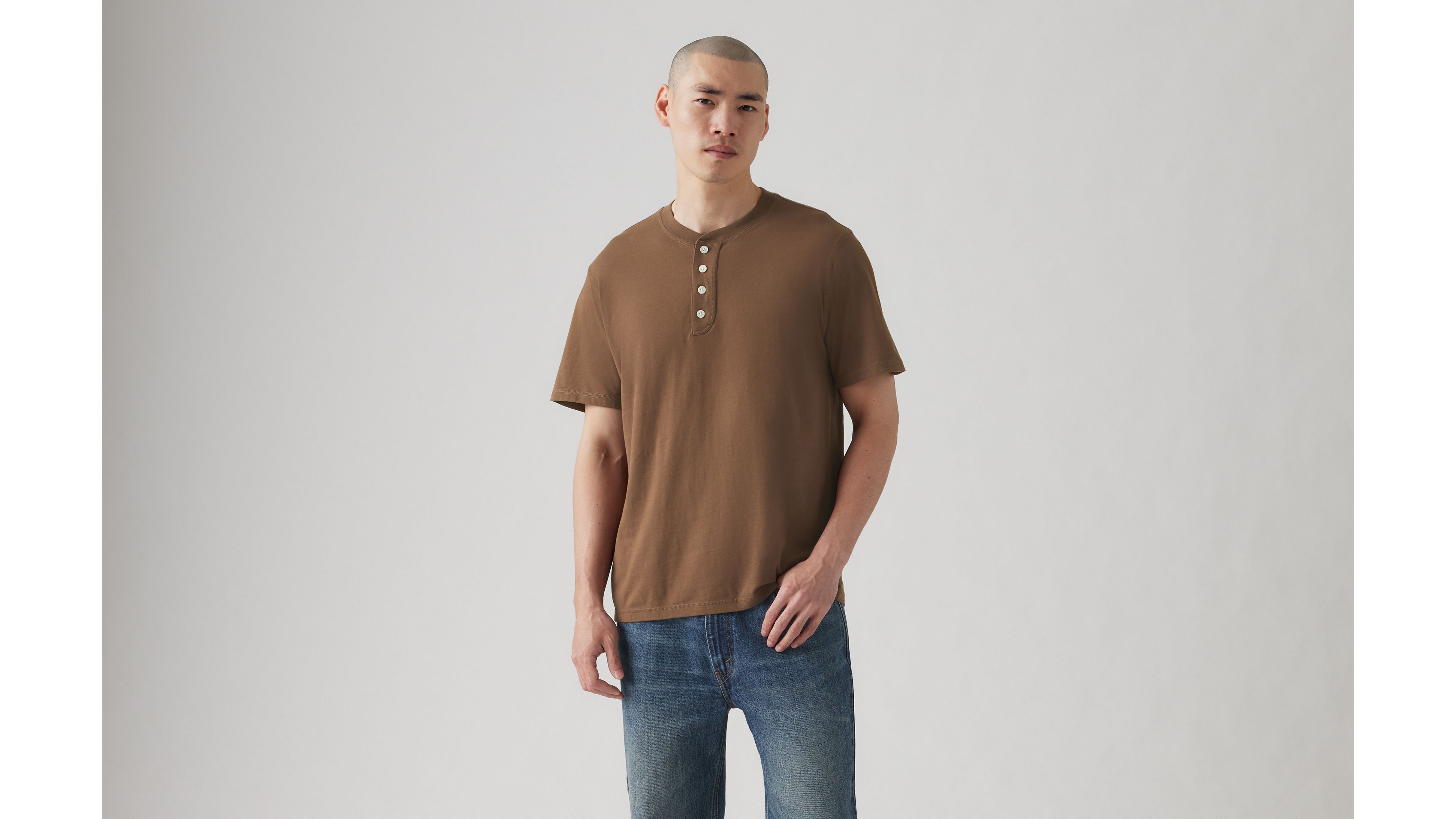 Short Sleeve Four Button Henley 2