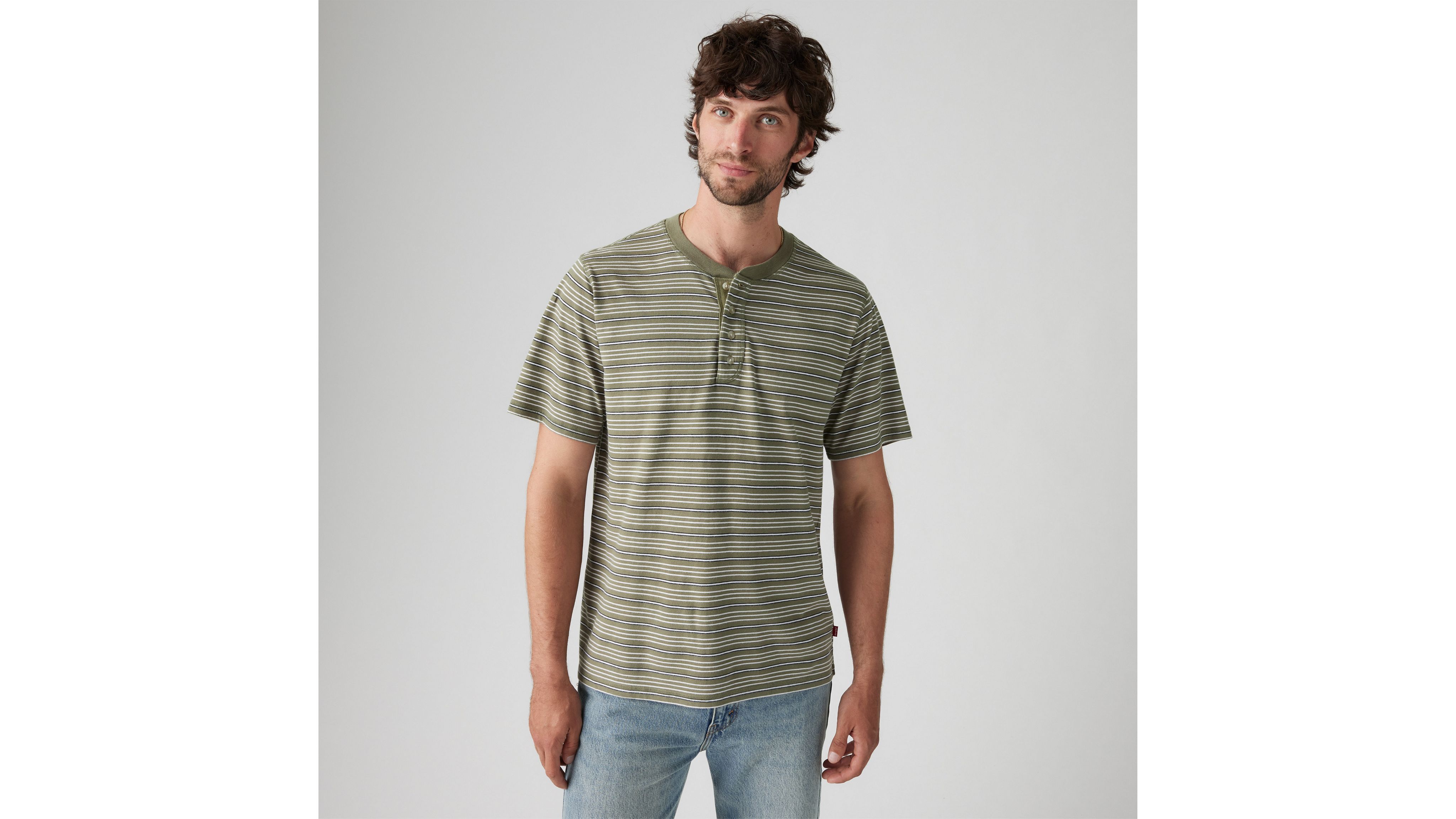 Short Sleeve Four Button Henley 1