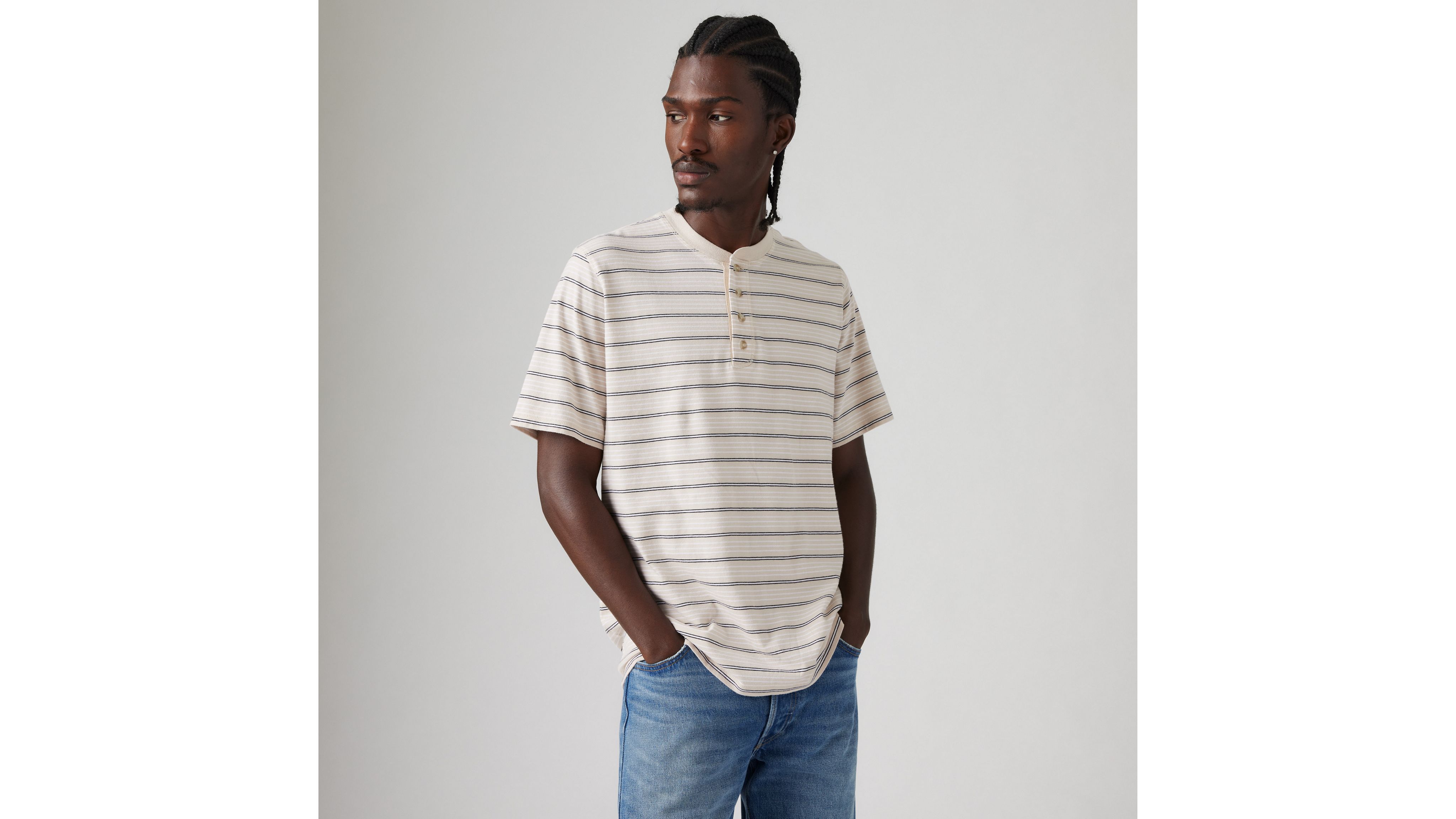 Short Sleeve Four Button Henley 1