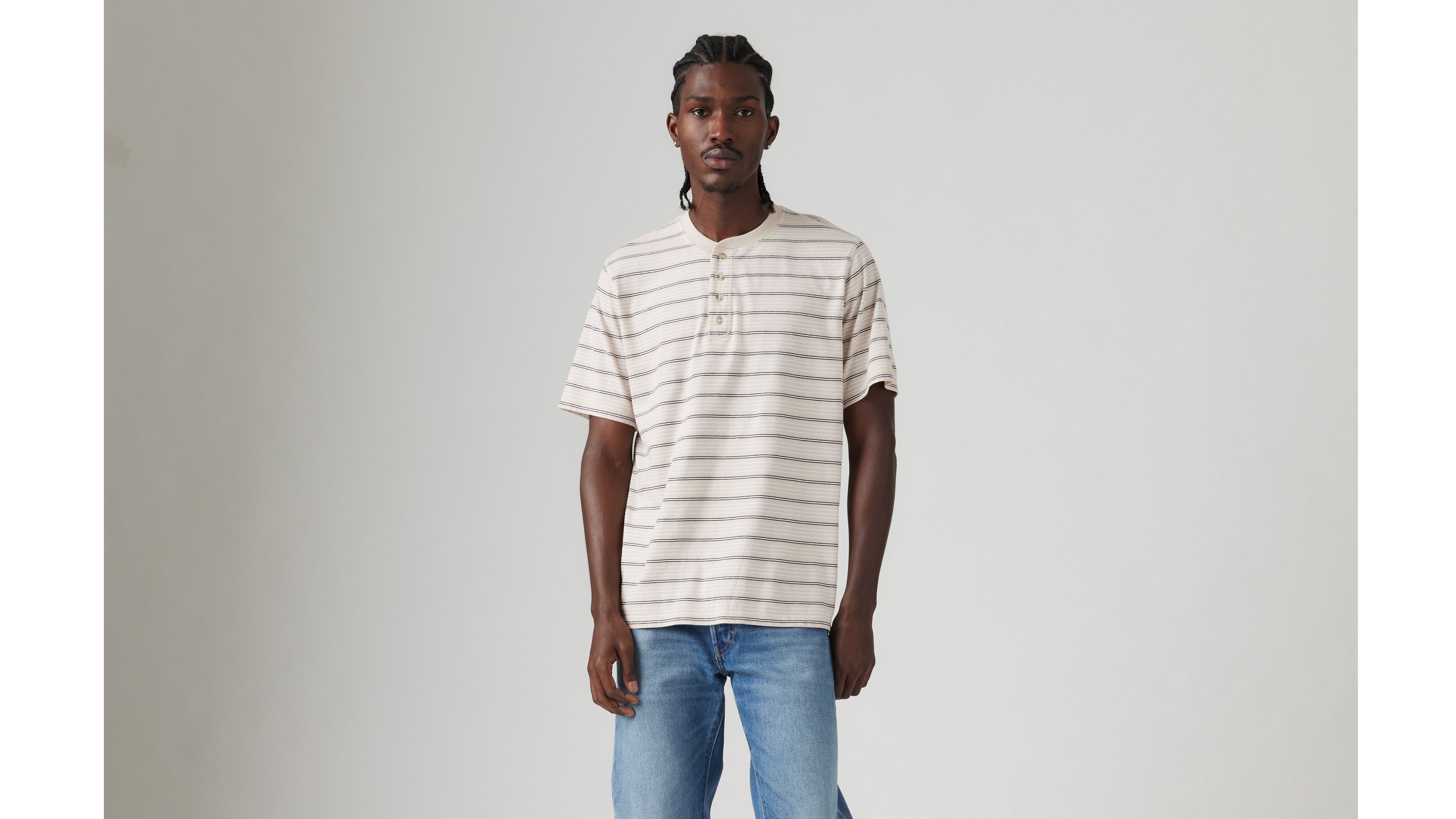 Short Sleeve Four Button Henley 2