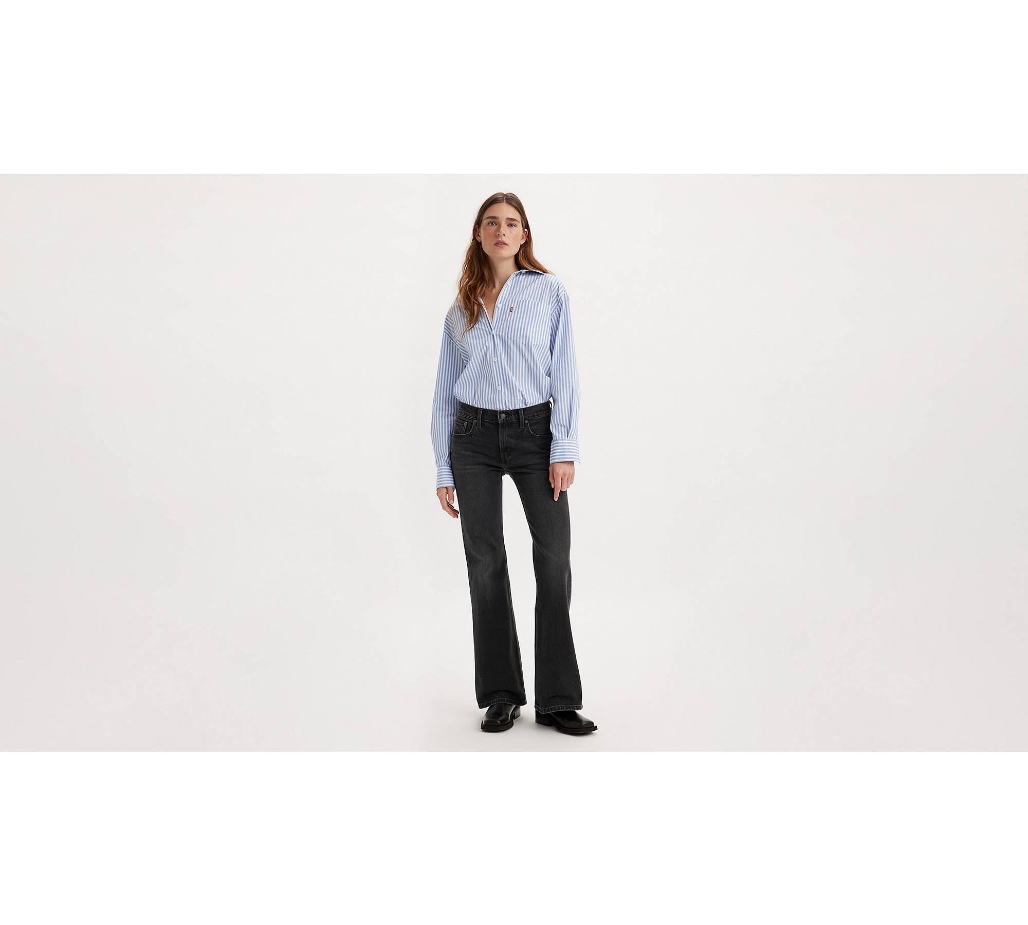 Middy Ankle Flare Women's Jeans - Black | Levi's® US