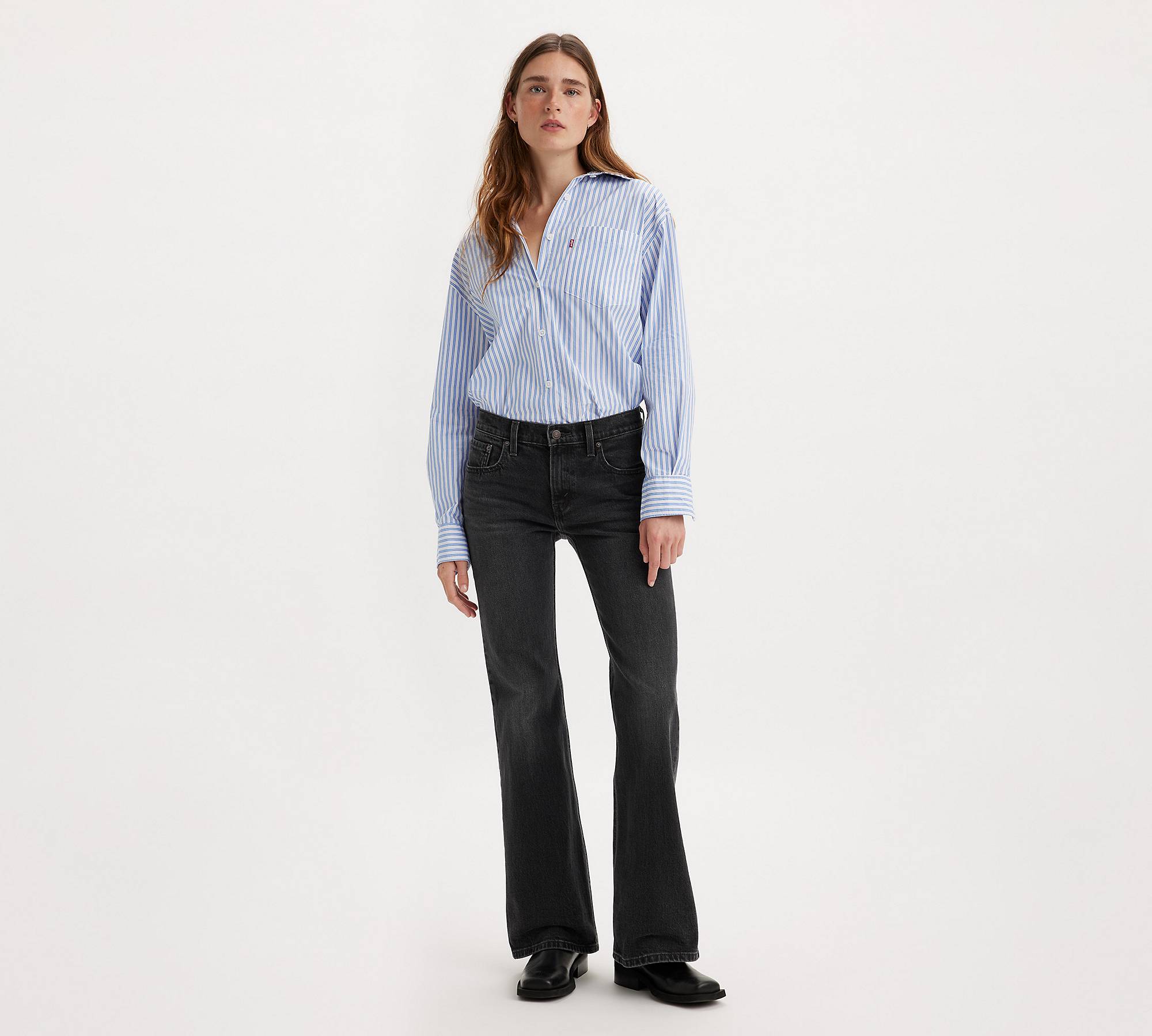 Middy Ankle Flare Women's Jeans - Black | Levi's® US