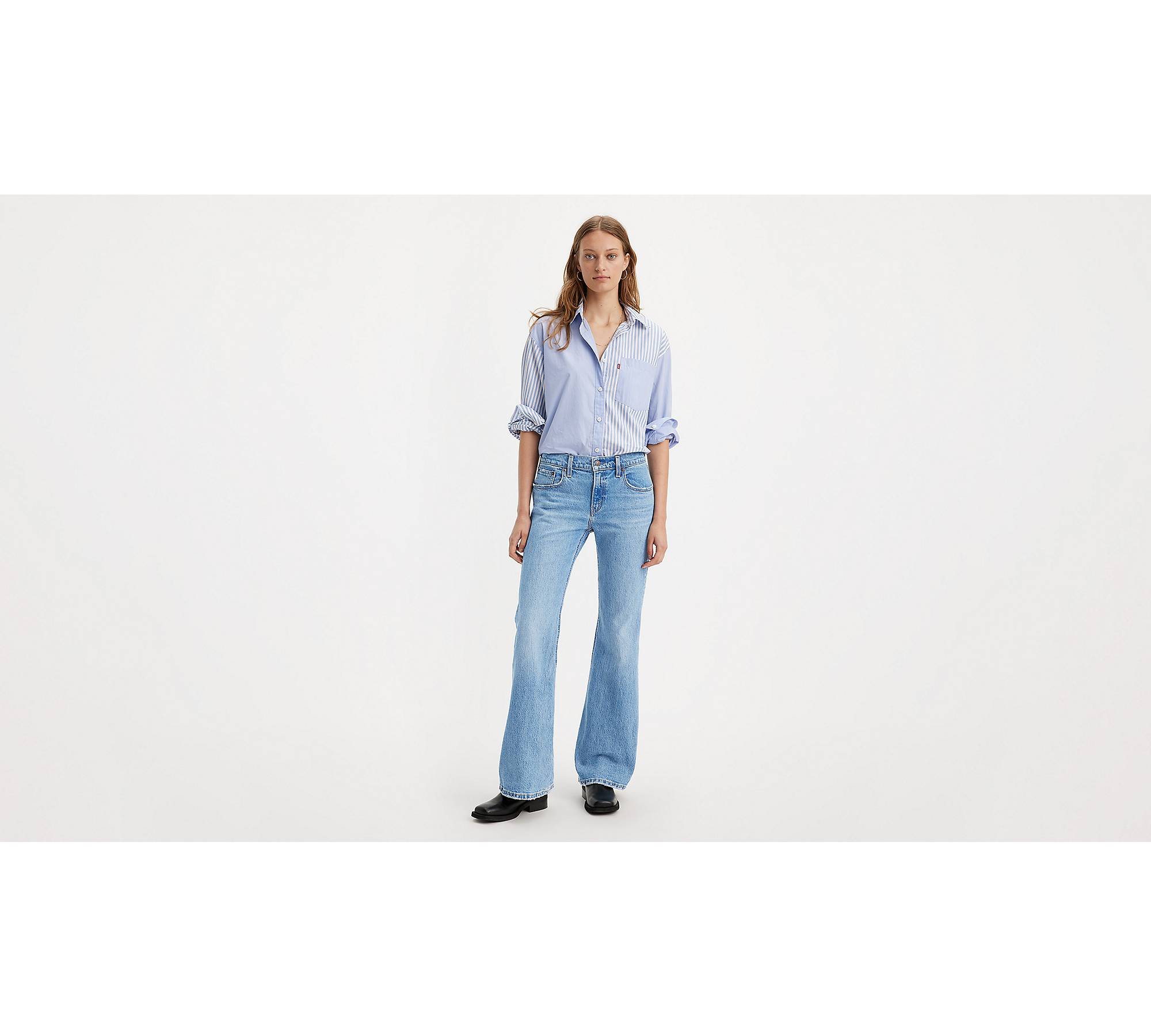 Women's Curve Love High Rise Vintage Flare Jean, Women's Bottoms
