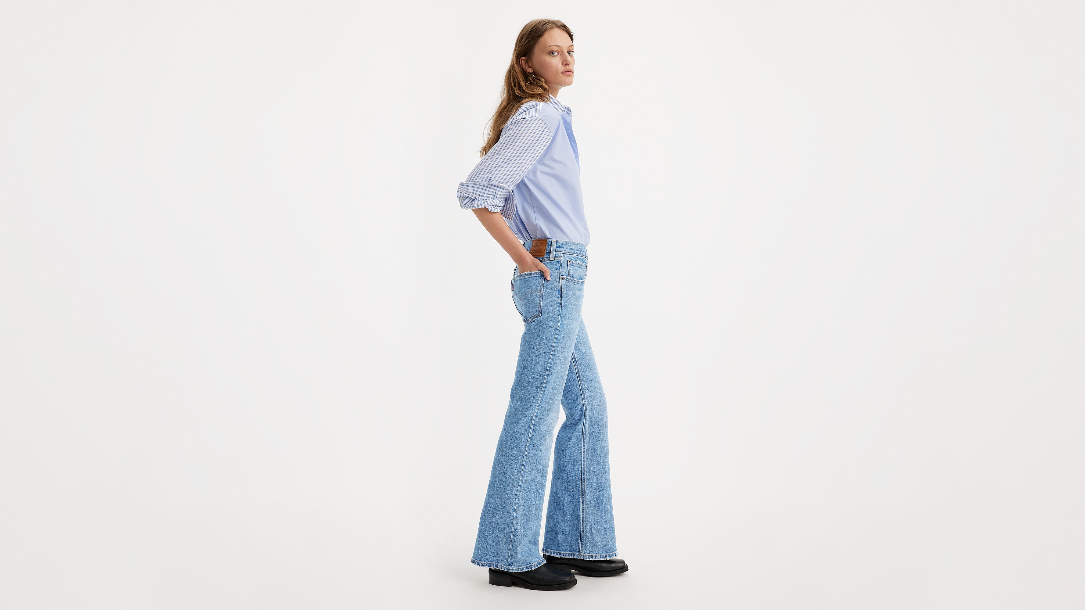 Middy Ankle Flare Women's Jeans - Light Wash