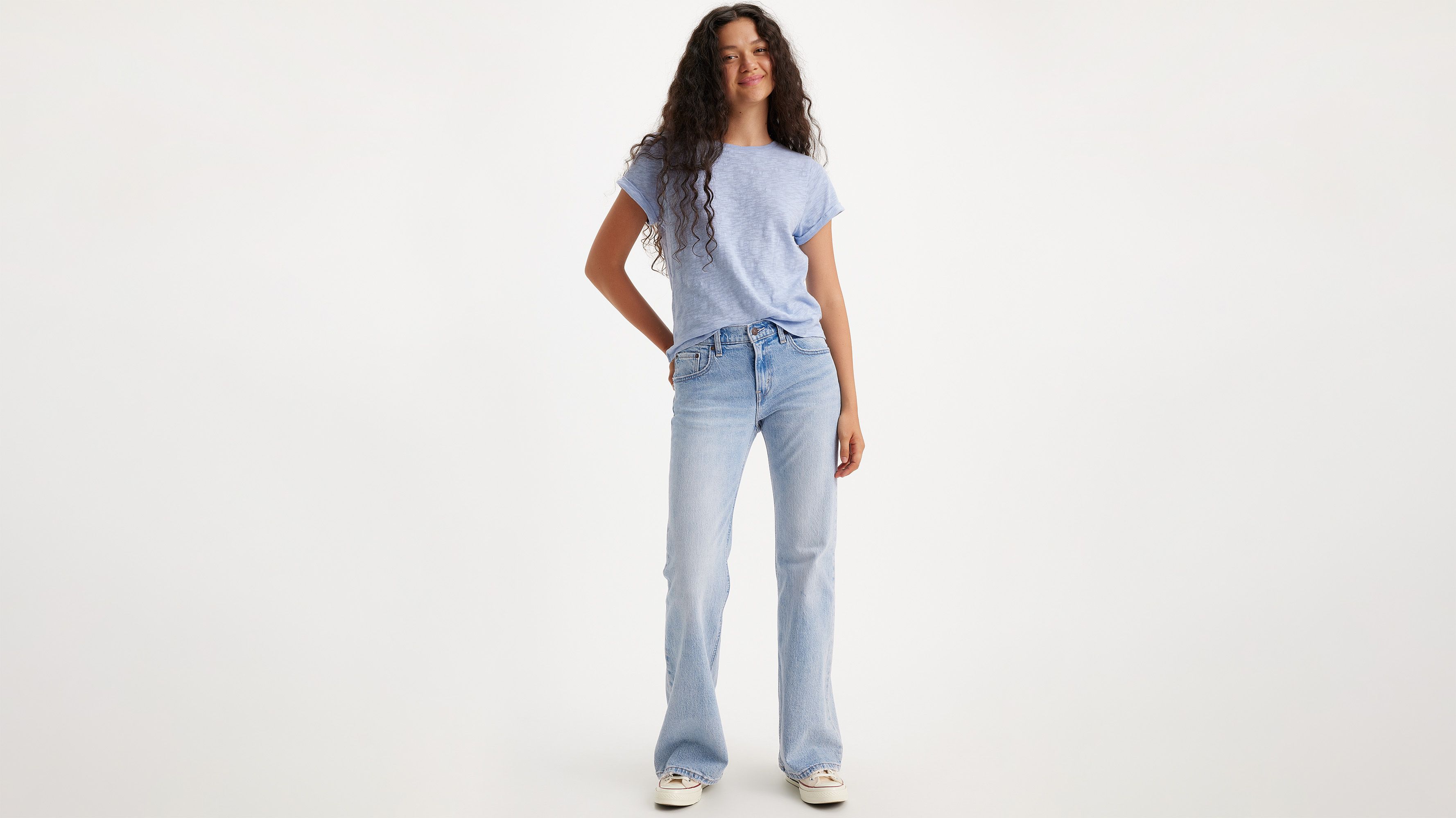 Levi's: Blue Middy Ankle Flare Jeans