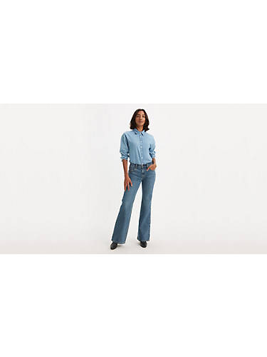 리바이스 Levi Middy Flare Womens Jeans,Square Deal - Dark Wash
