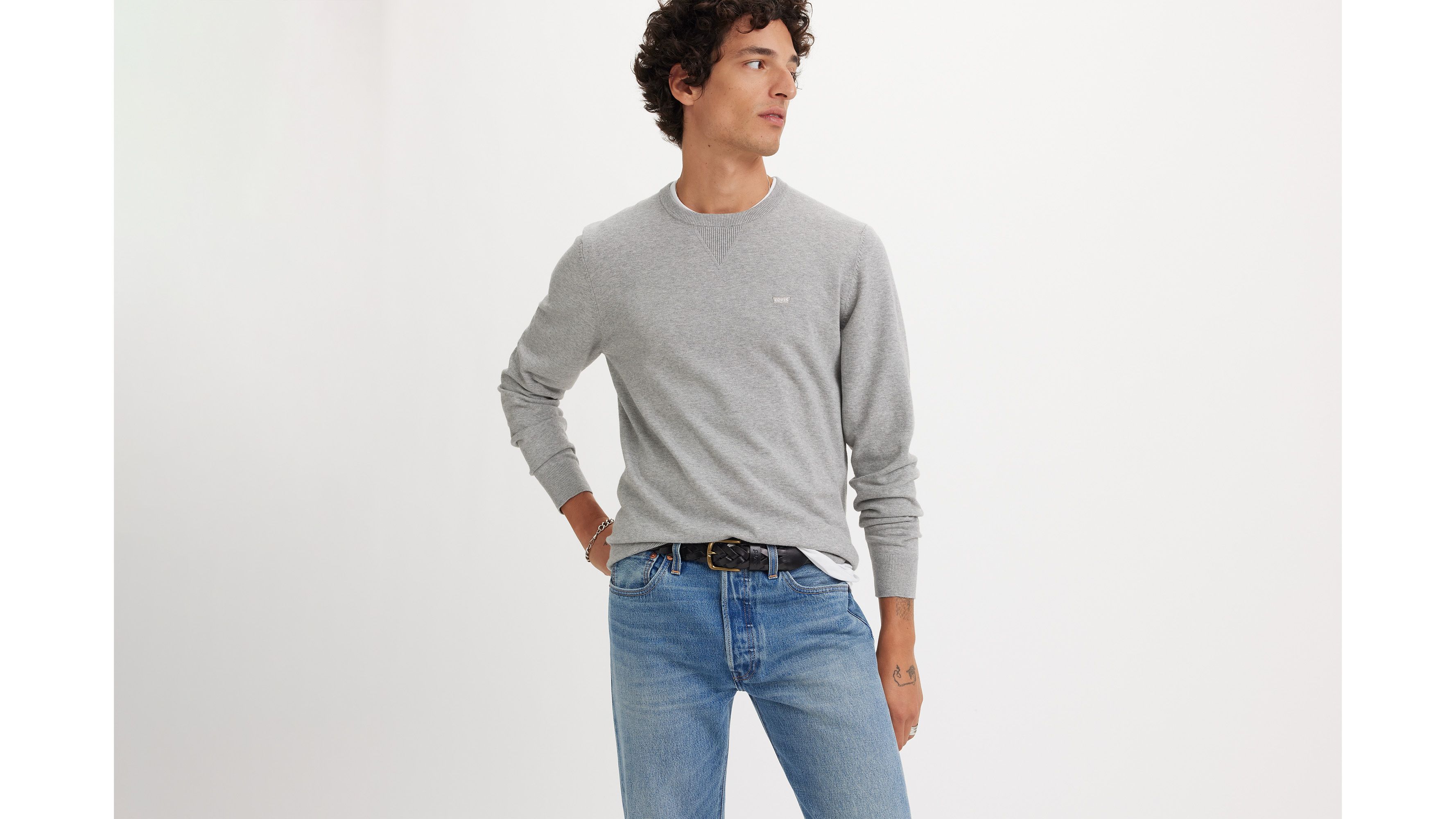 Lightweight Housemark Sweater - Grey | Levi's® US