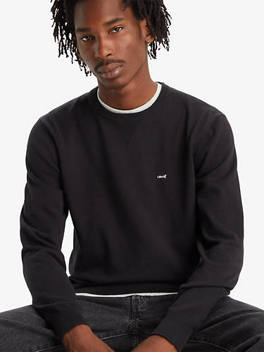 리바이스 Levi Lightweight Housemark Logo Sweater,Meteorite - Black