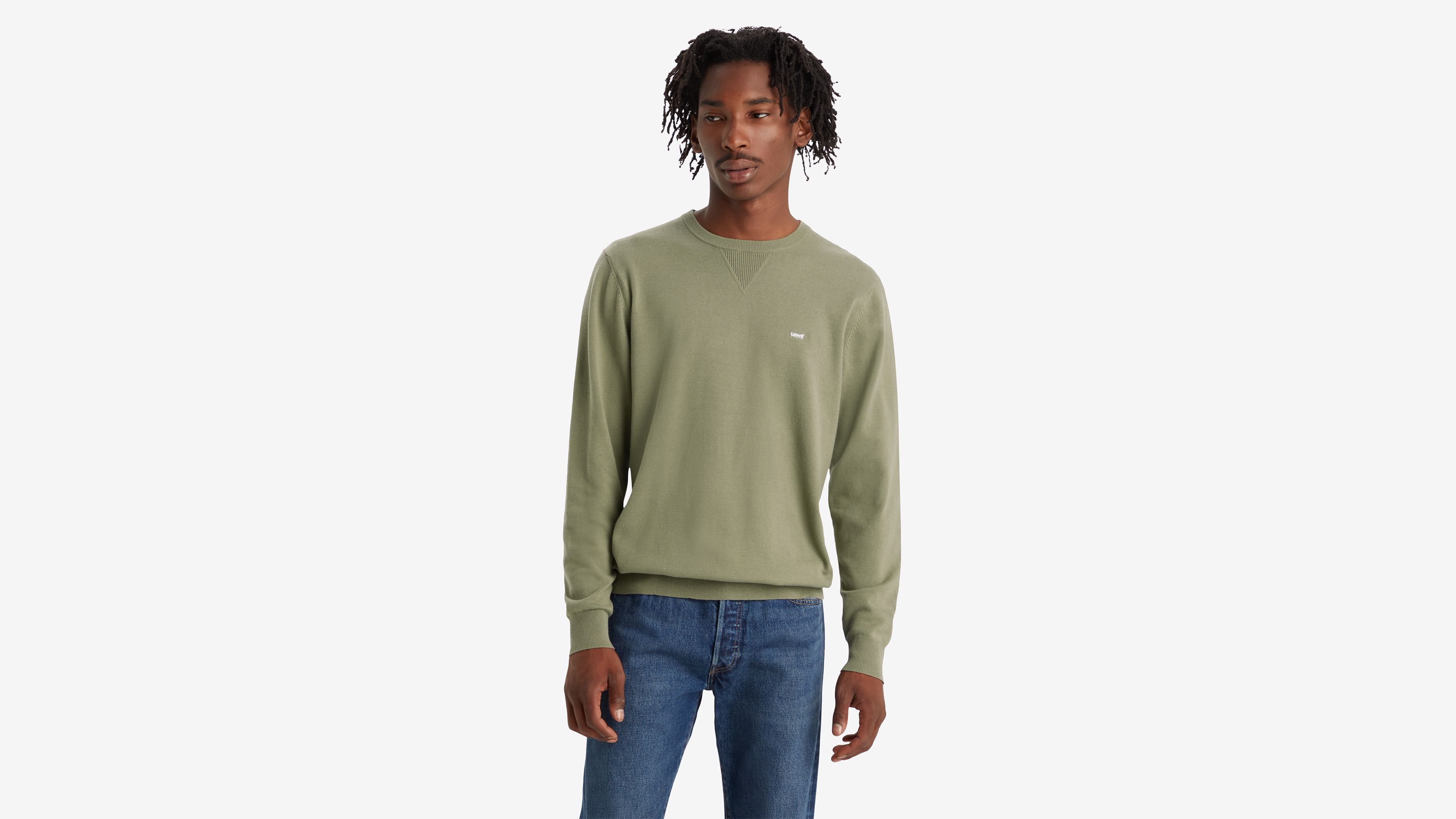 Lightweight Housemark Logo Sweater - Green | Levi's® US