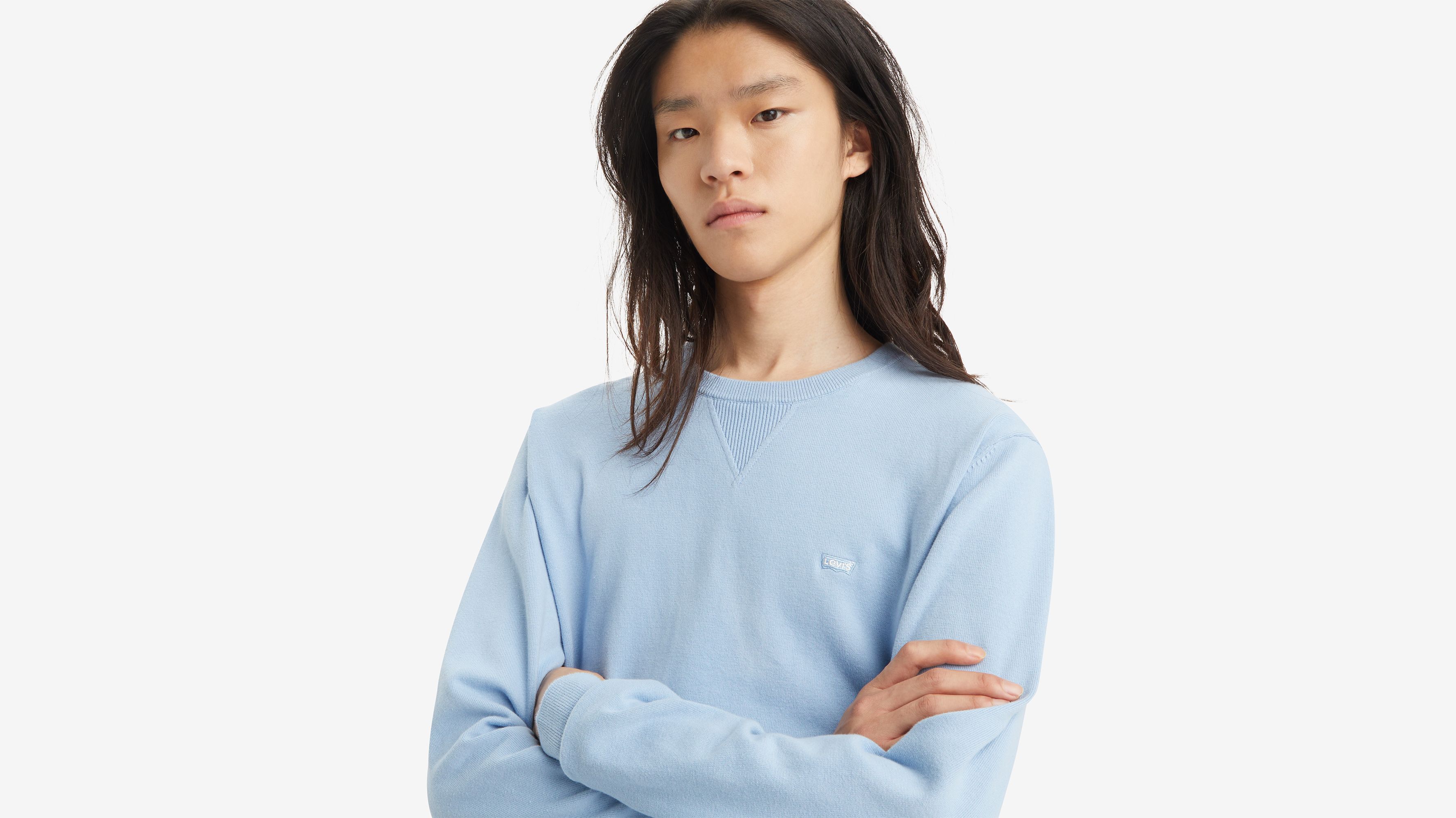 Lightweight Housemark Logo Sweater - Blue | Levi's® US