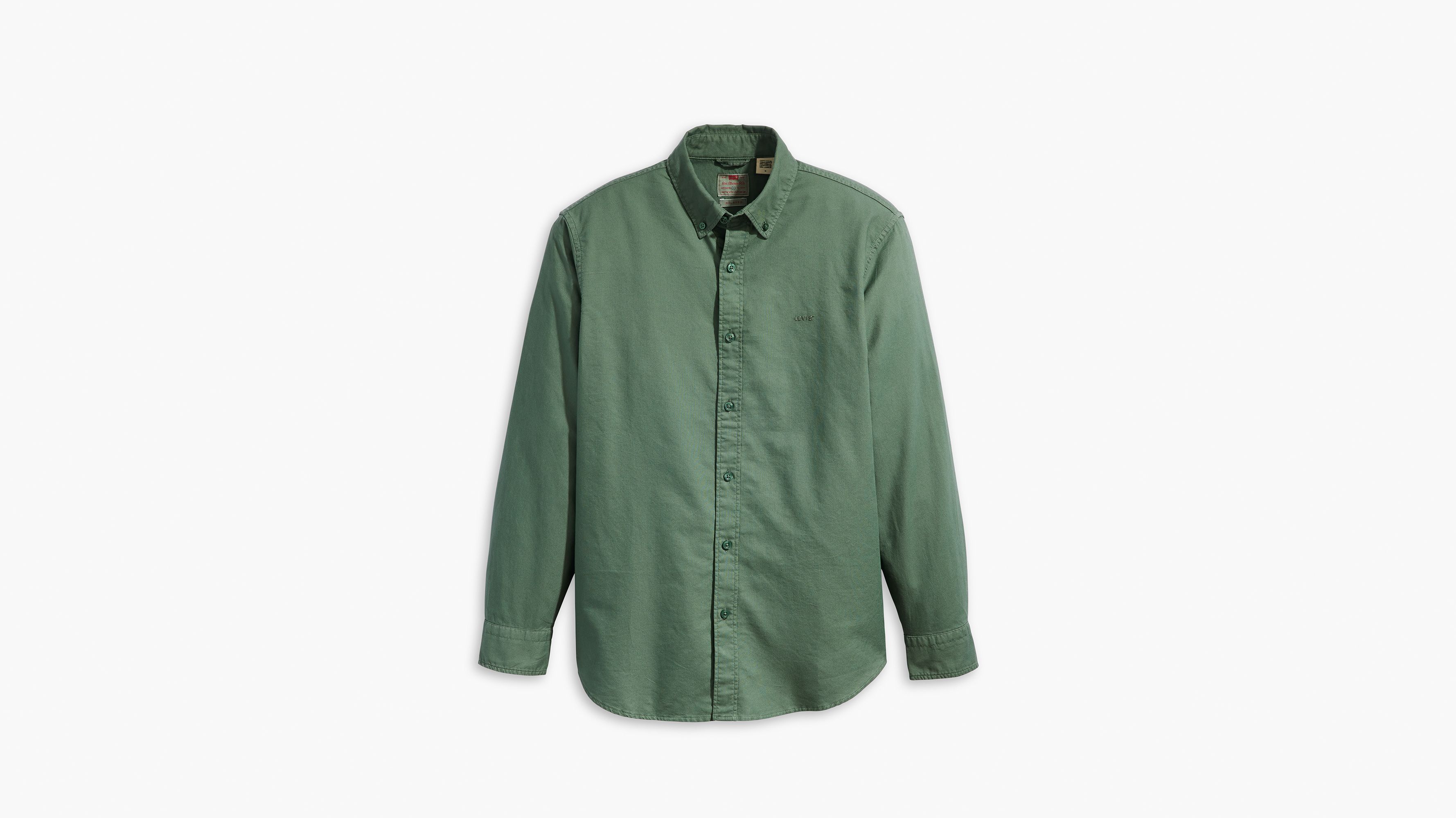 Green button up deals shirt