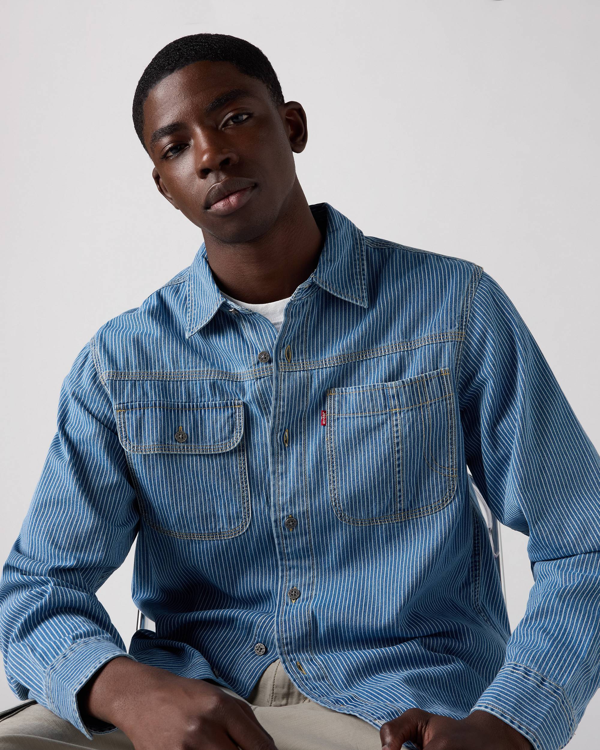 Long Sleeve Auburn Worker Shirt - Blue | Levi's® LI Long Sleeve Auburn Worker Shirt - Blue | Levi's® LI