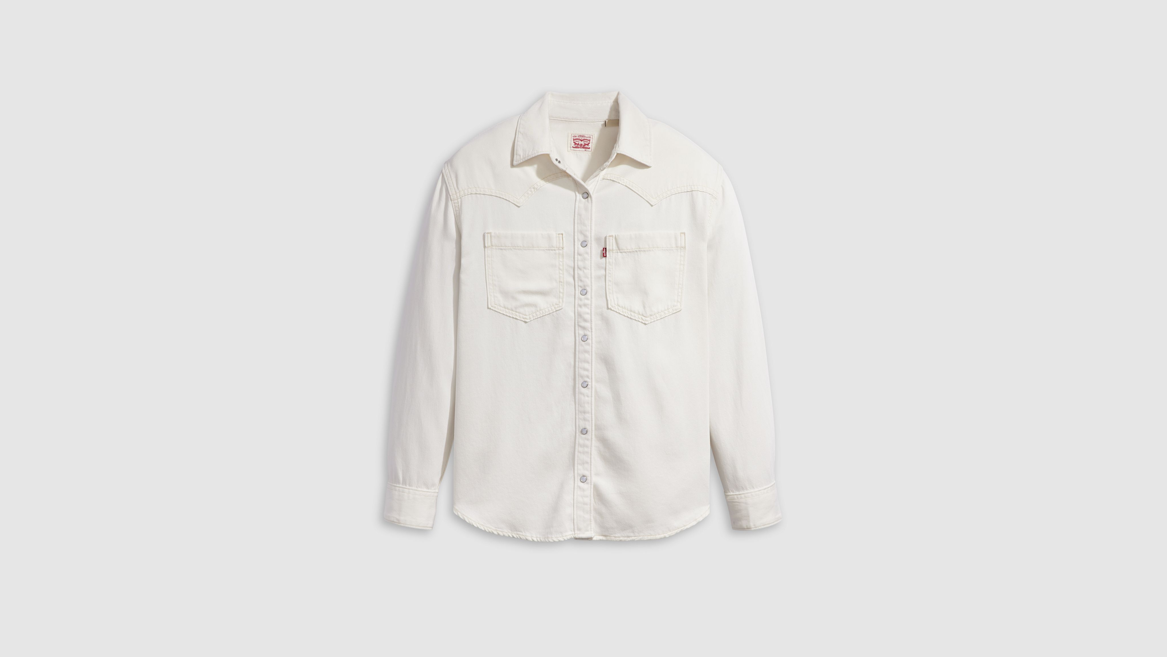 Levi's Teodora Western Shirt Chambray In Ecru