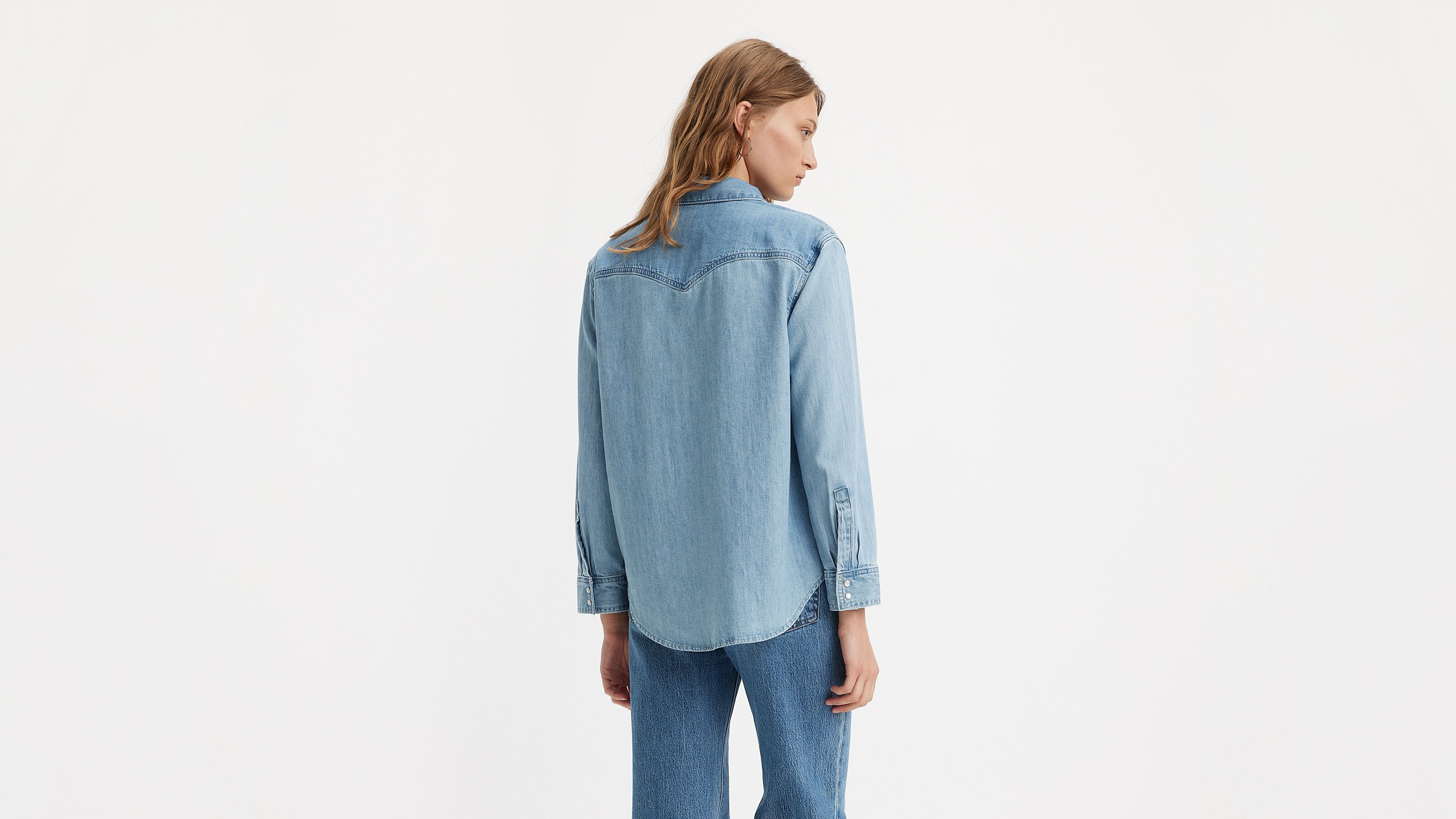 Levi's Teodora Western Snap-up Denim Shirt In Off To The Ranch