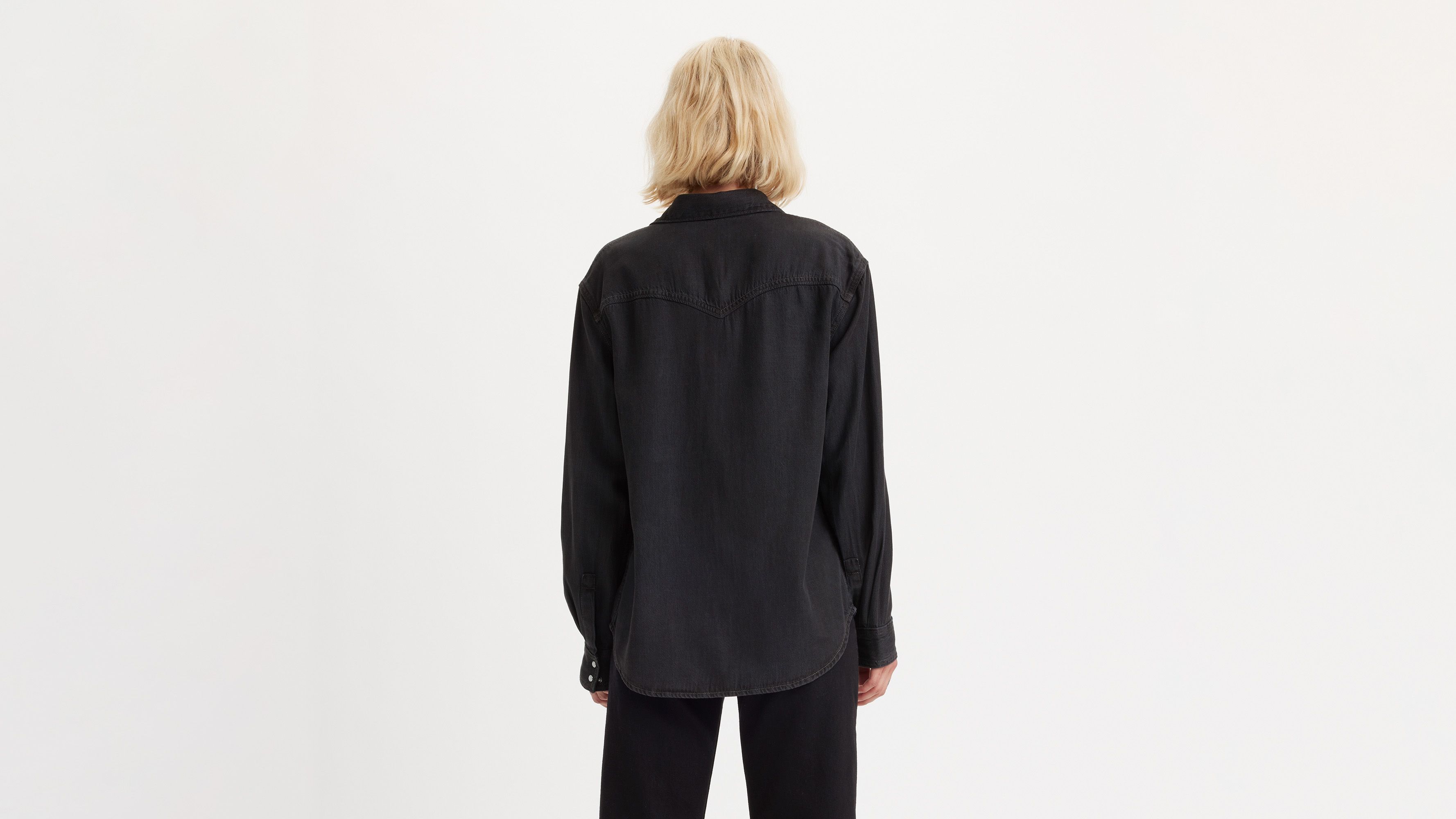Levi's Teodora Western Shirt Chambray In Dark Ages