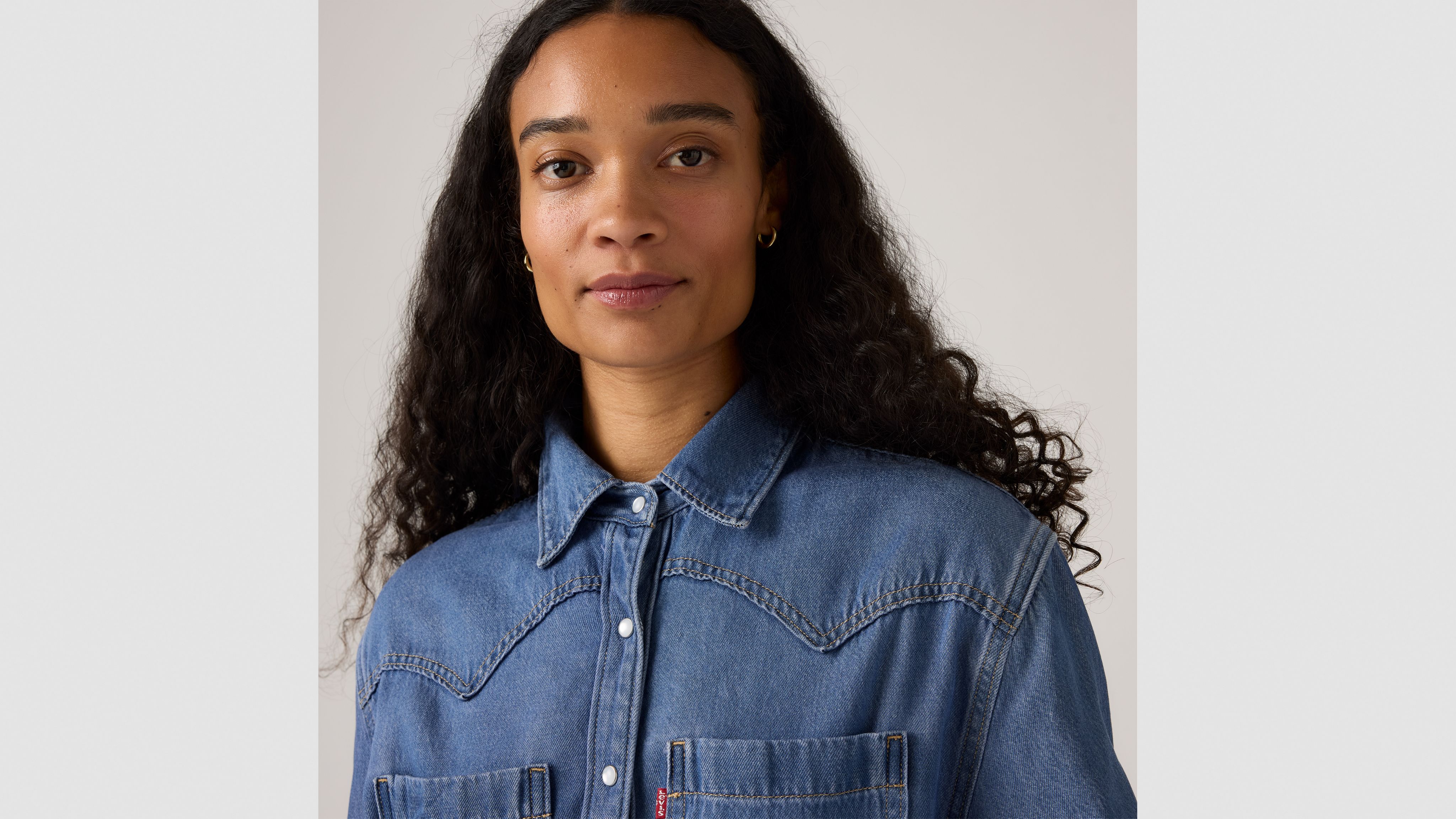 Levi's Teodora Western Shirt Chambray In Going Steady