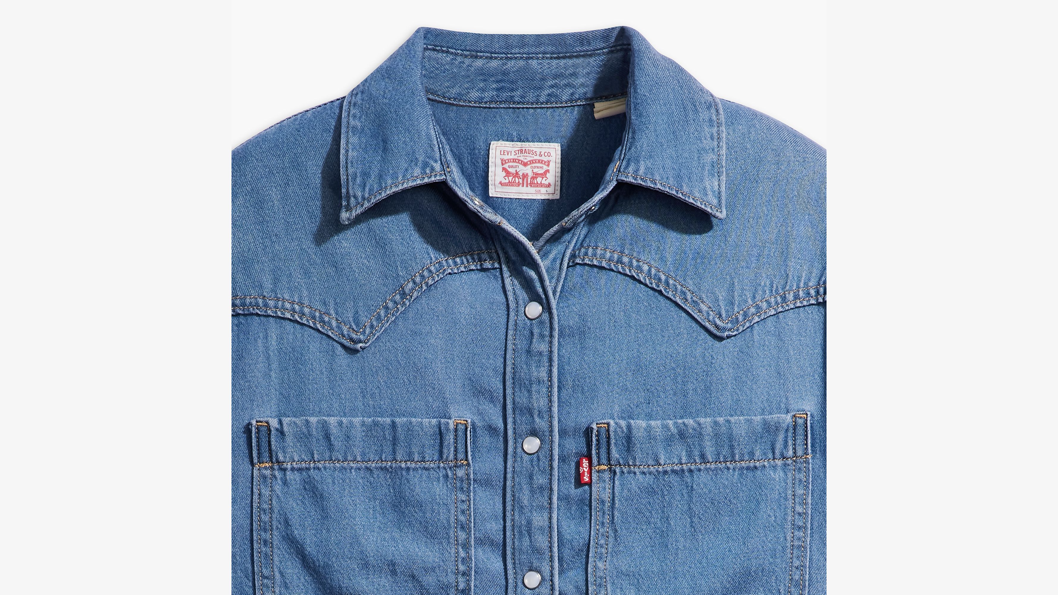 Teodora Lightweight Western Shirt - Blue | Levi's® AT