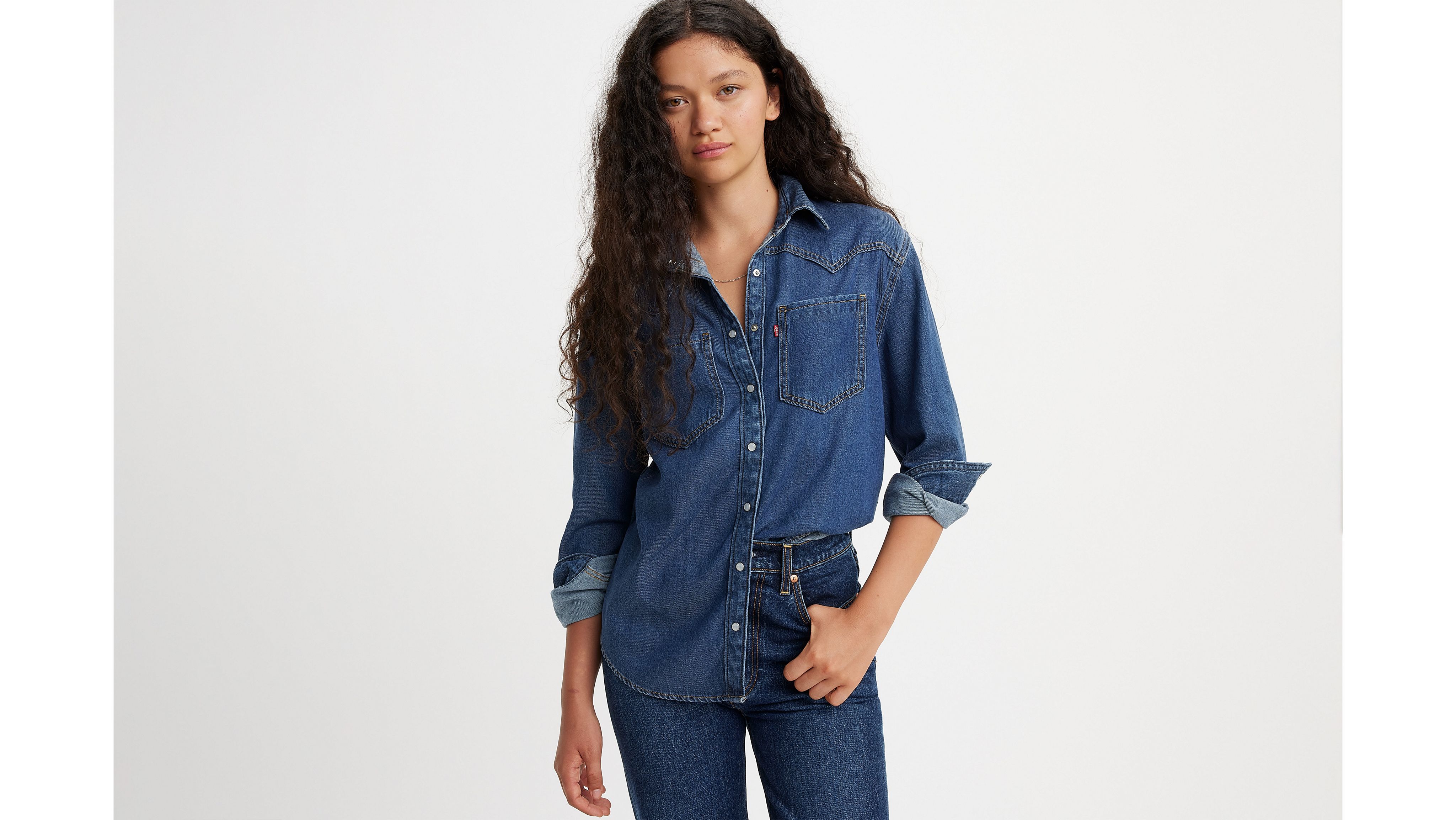 Levi s Teodora Western Shirt Chambray Women s M