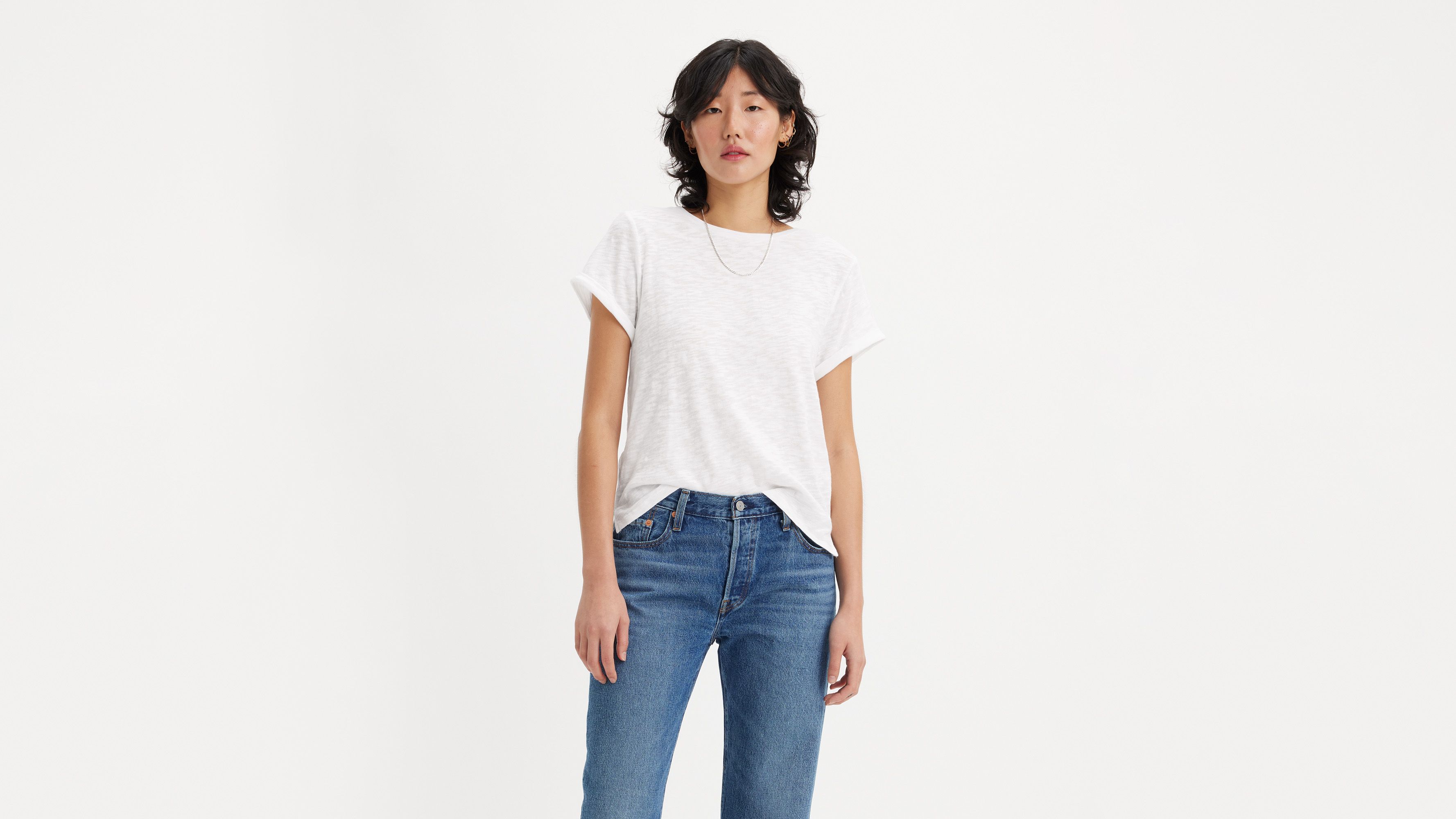 Levi's Margot Short Sleeve T-shirt In Egret