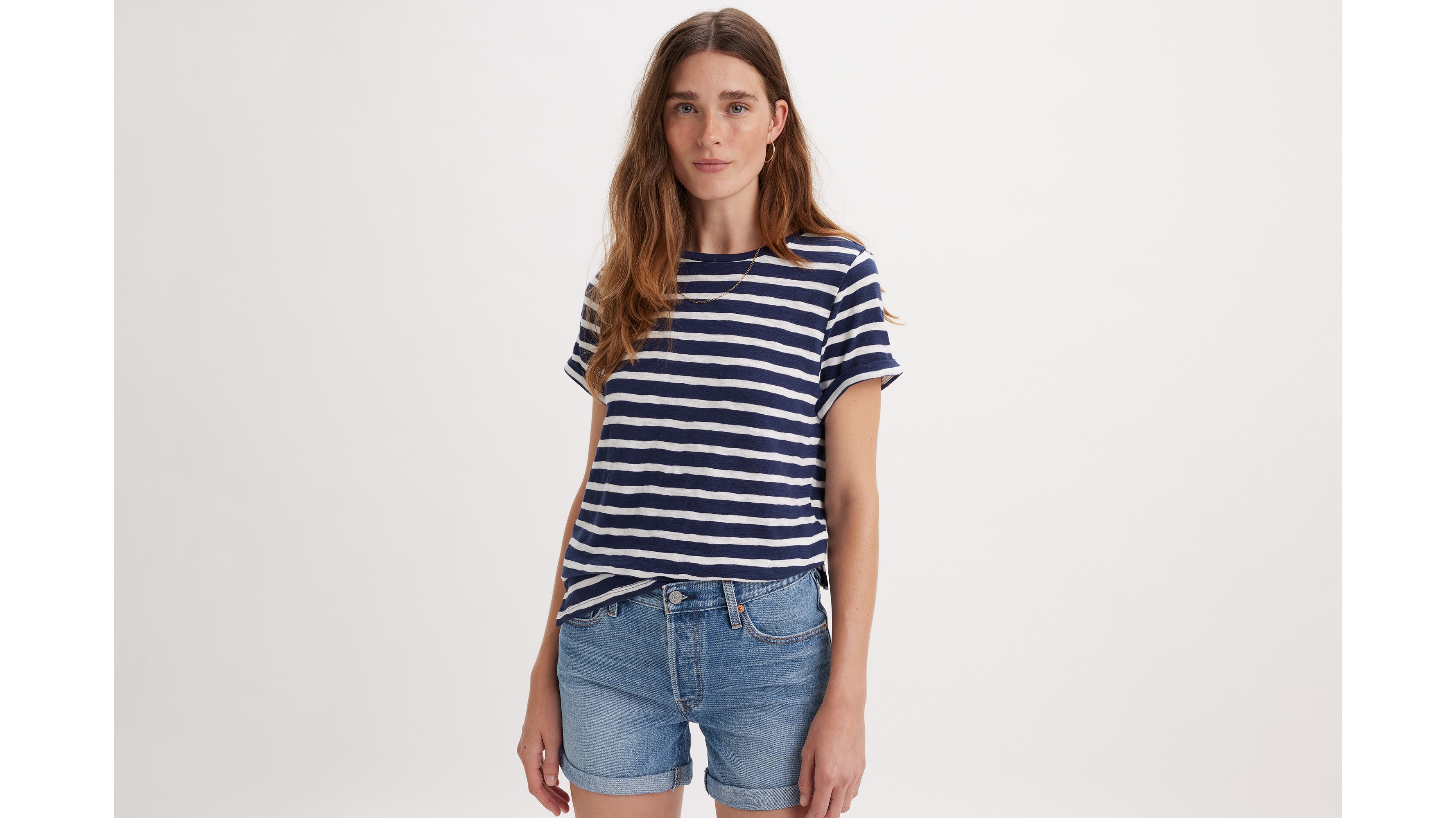 Levi's Striped Margot Short Sleeve T-shirt In Multi