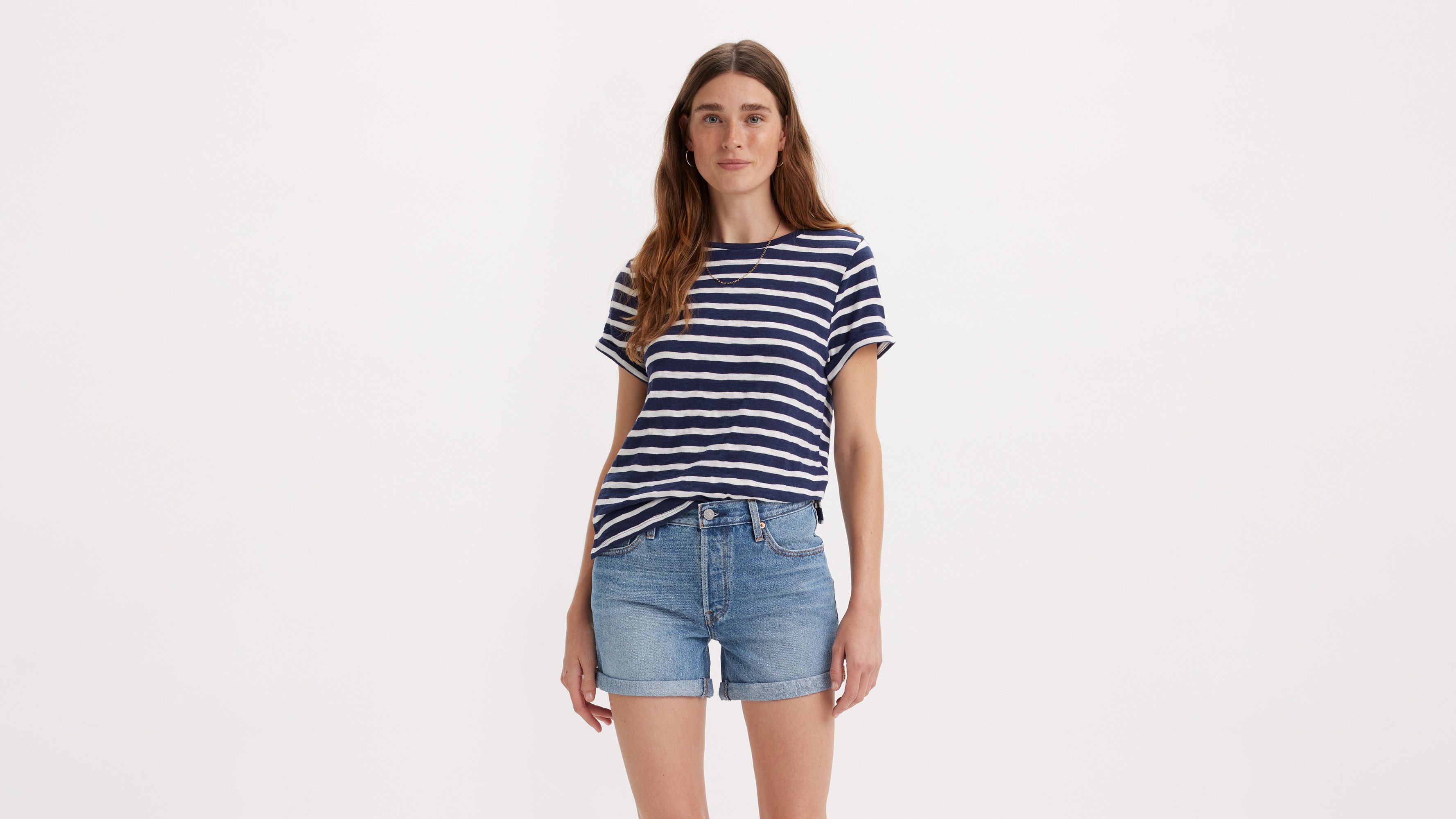 Levi's Striped Margot Short Sleeve T-shirt In Multi