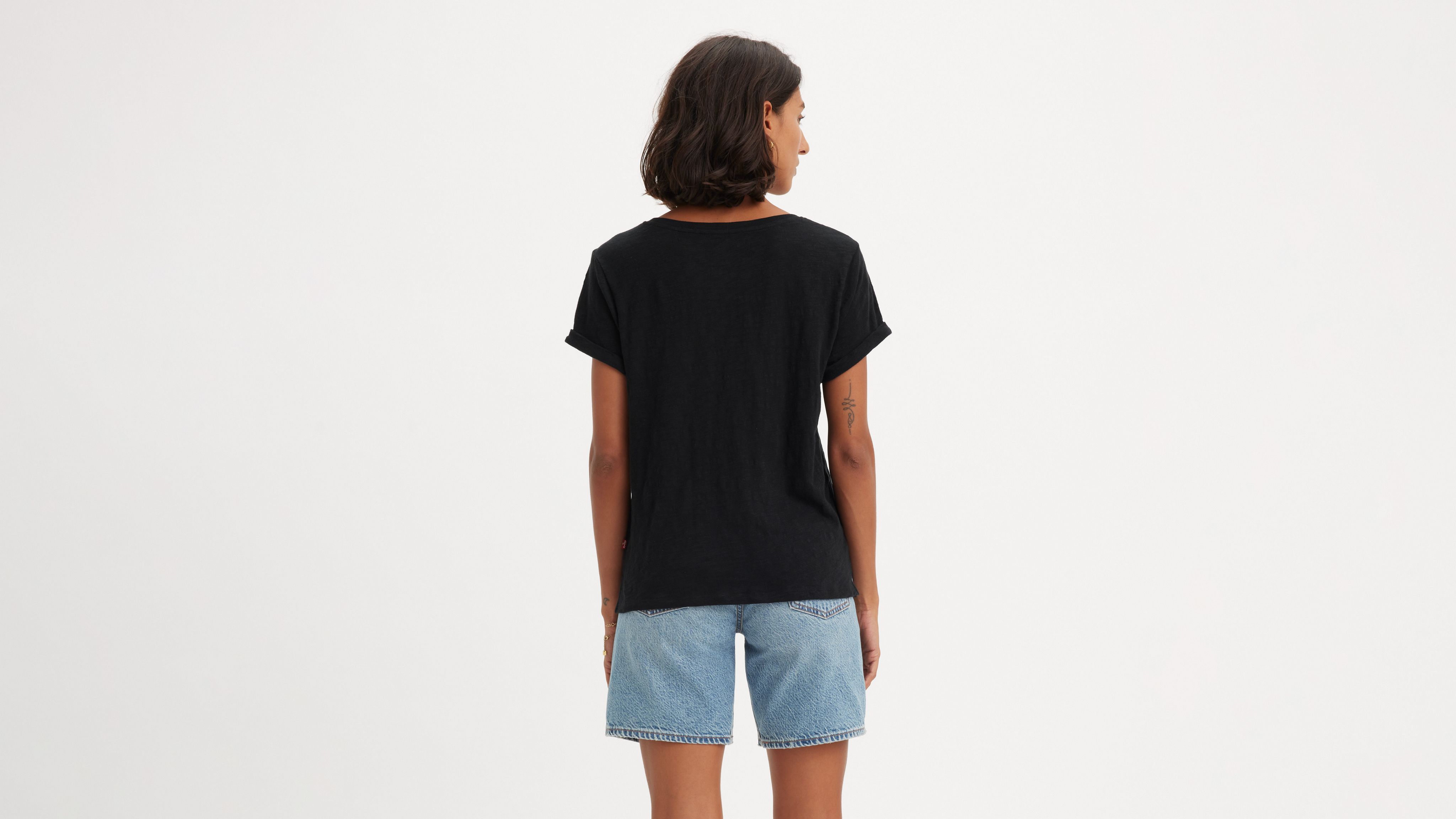 Levi's Margot Short Sleeve T-shirt In Anthracite Night