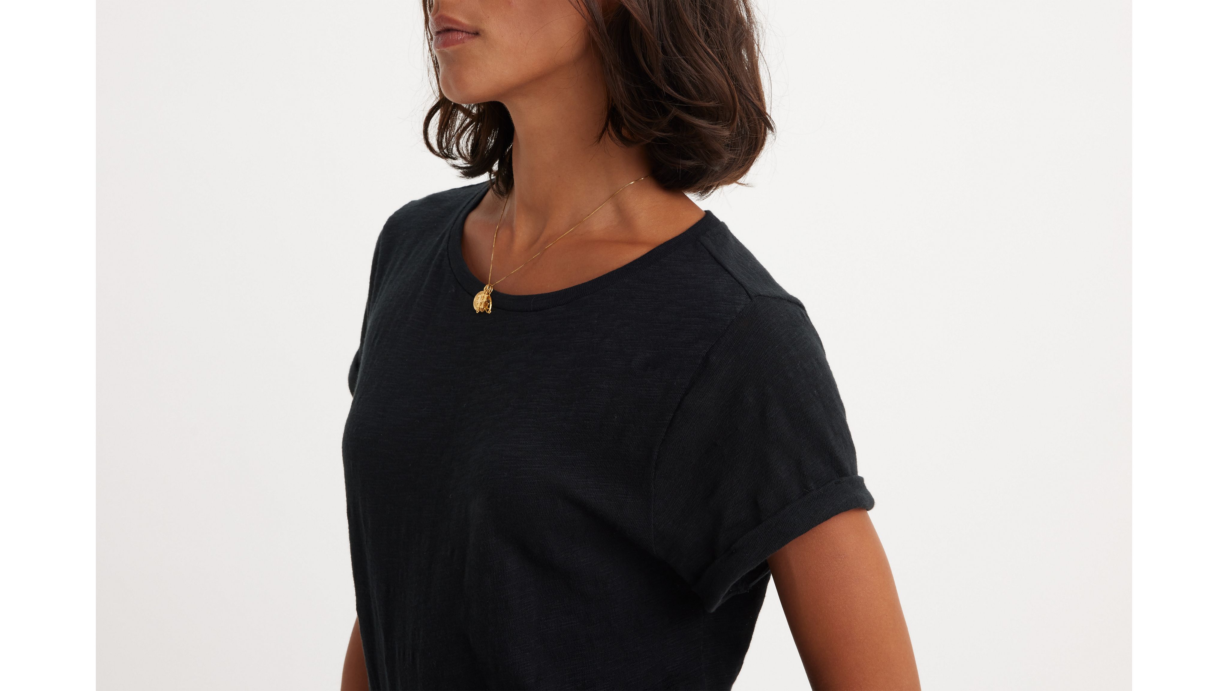 Levi's Margot Short Sleeve T-shirt In Anthracite Night