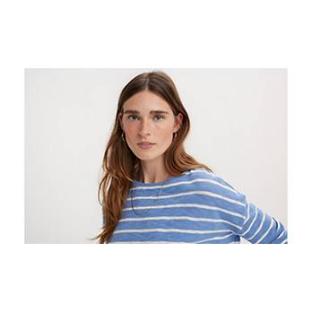 Striped Margot Long Sleeve T-shirt - Blue | Levi's® CA