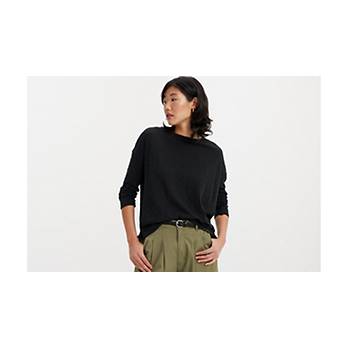 Women's Black Long Sleeve WildSpark™ Athletic Shirt – Reflective Apparel Inc