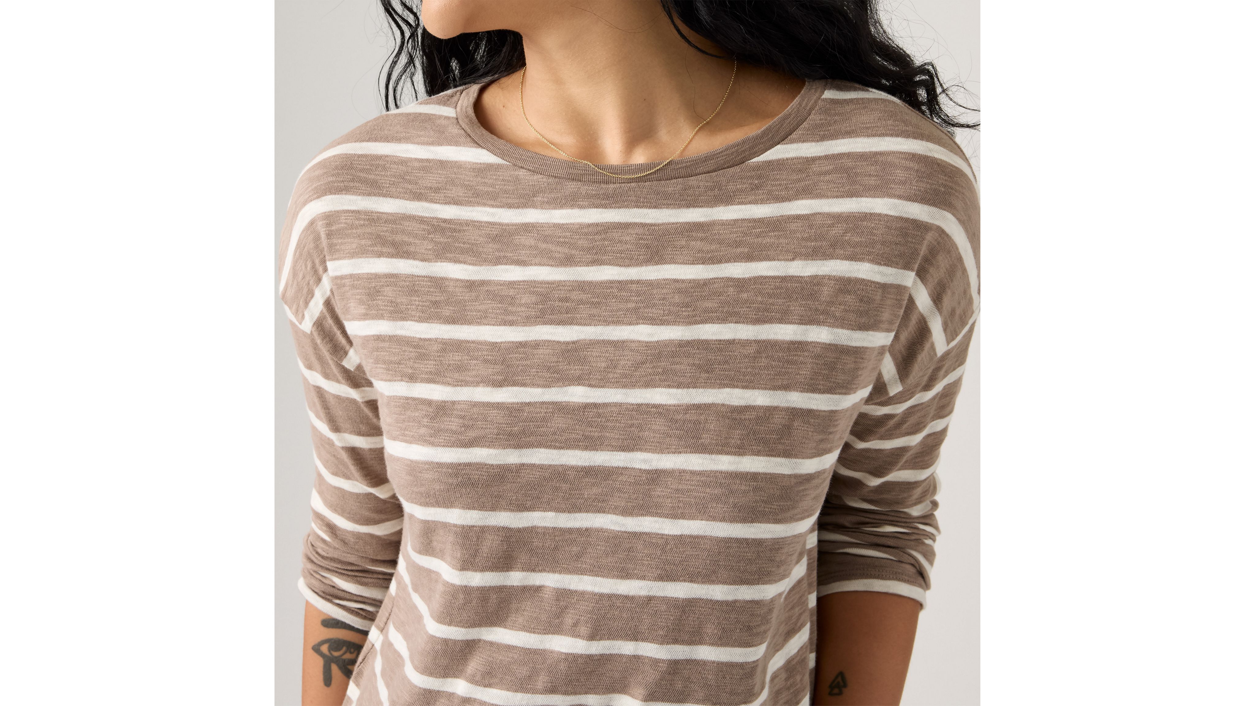 Levi's Margot Long-sleeve T-shirt In Brown