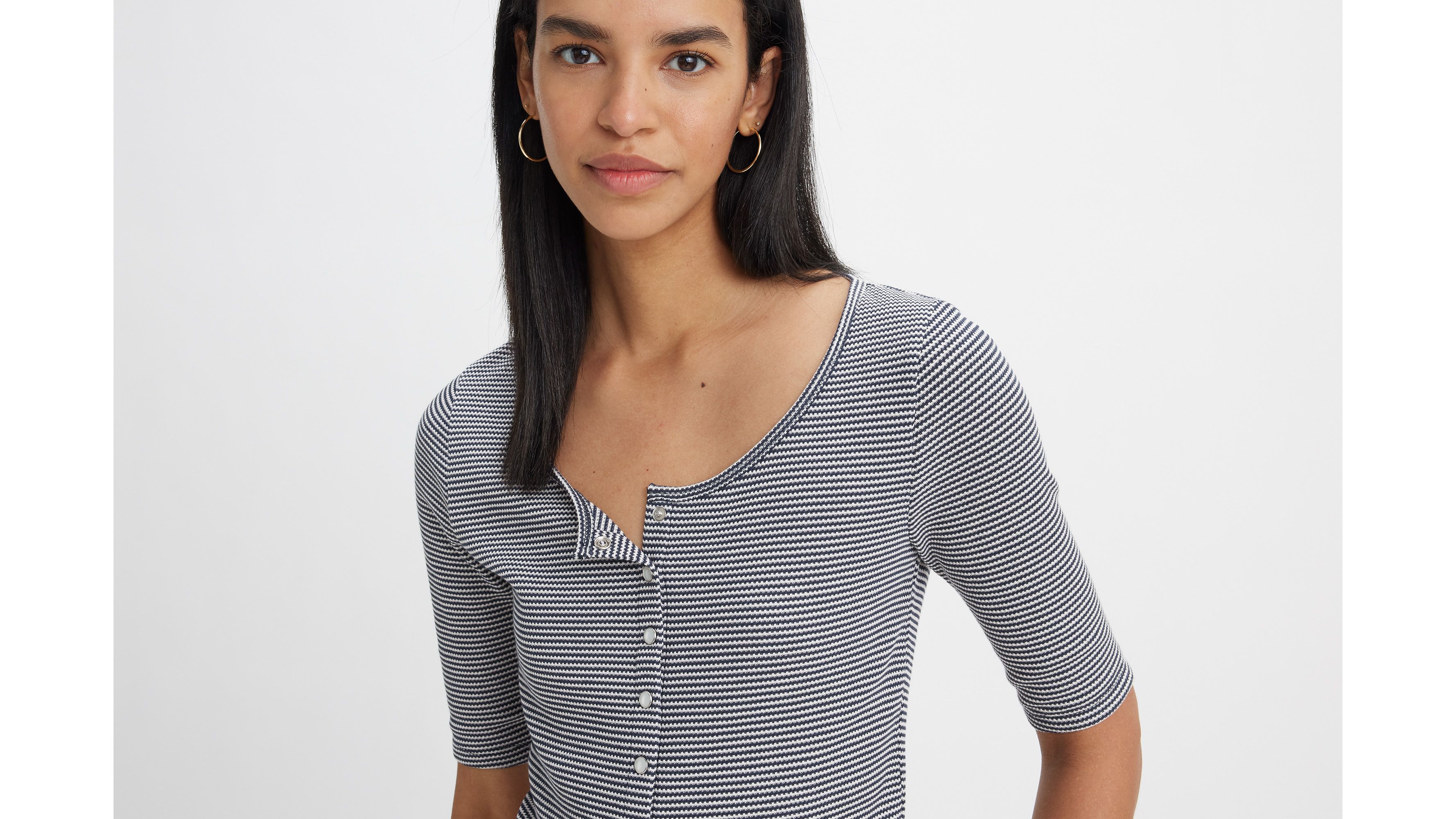 Top Levi's® Dry Goods a nido d’ape con bottoni 4