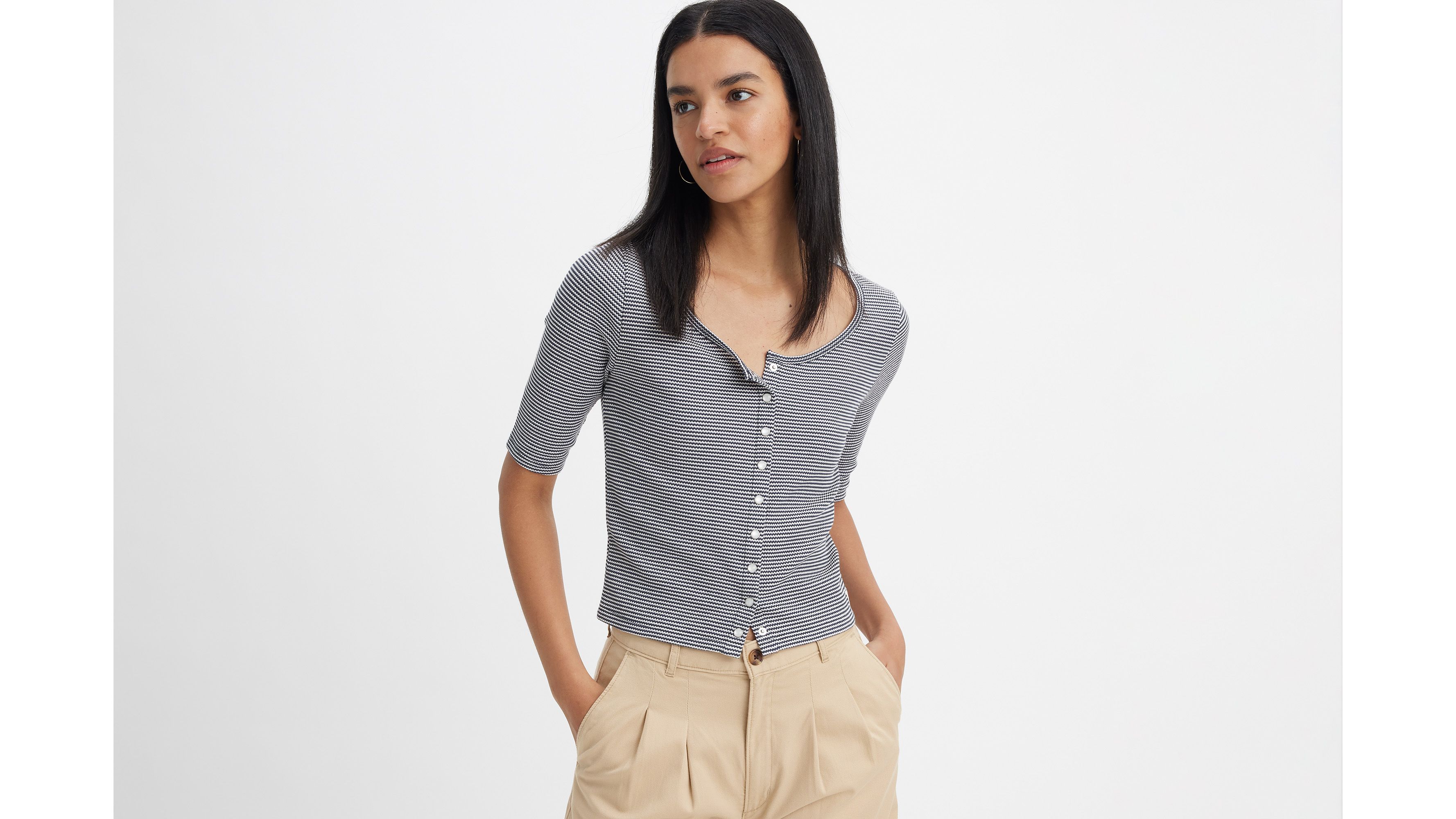 Top Levi's® Dry Goods a nido d’ape con bottoni 1