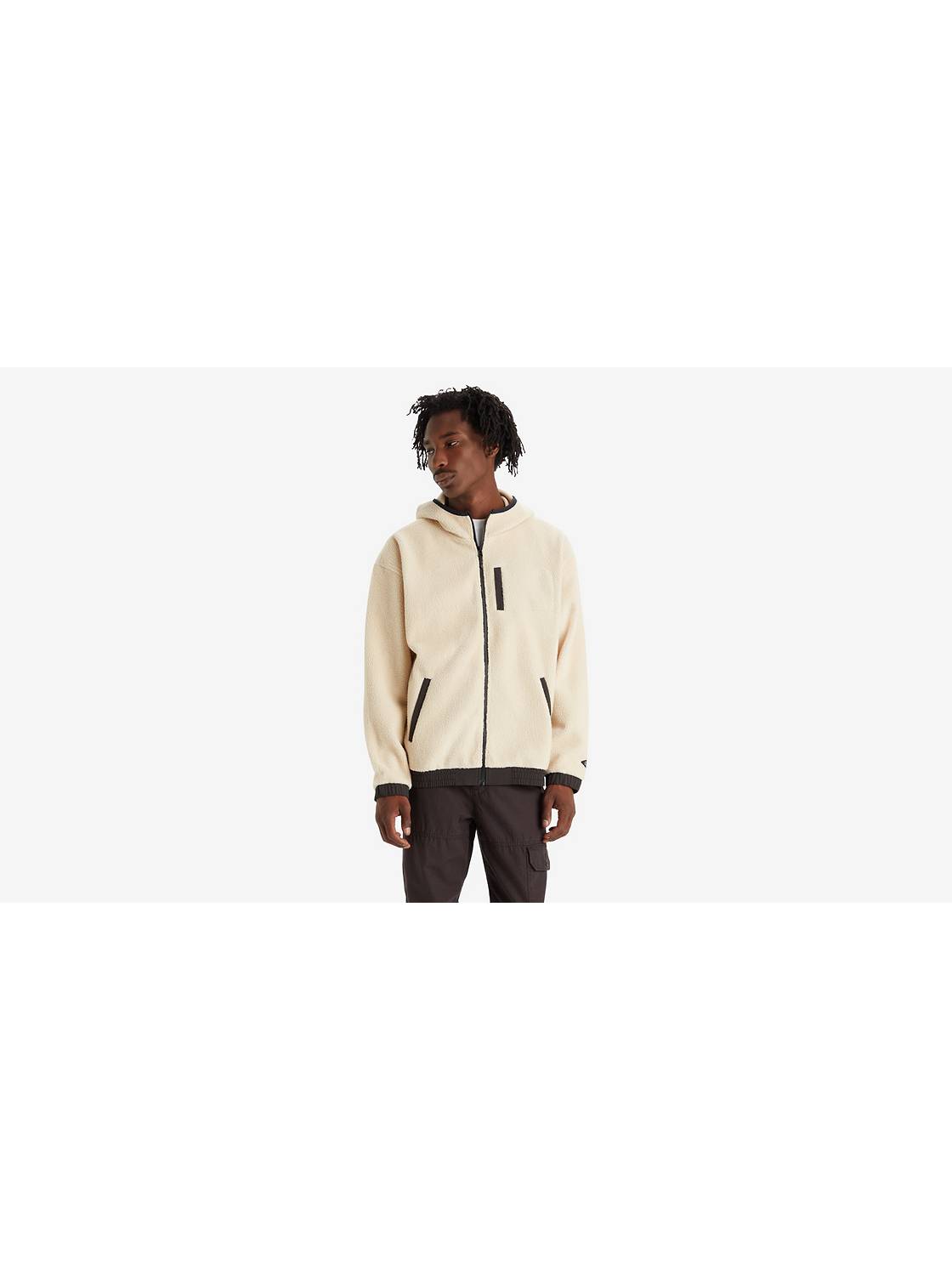 Hooded Sherpa Zip-Up Sweatshirt 1