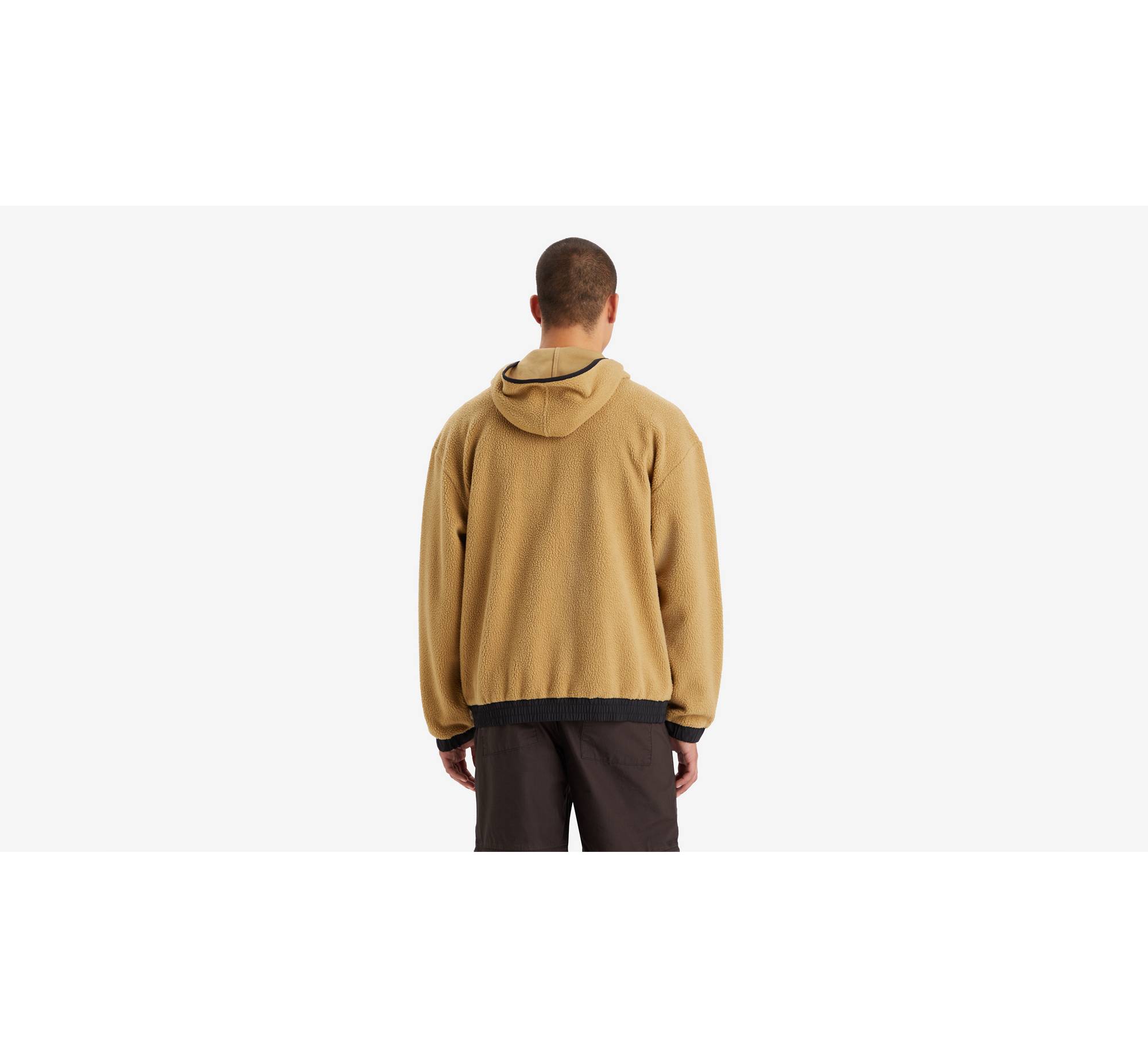 Hooded Sherpa Zip-up Sweatshirt - Khaki | Levi's® GB