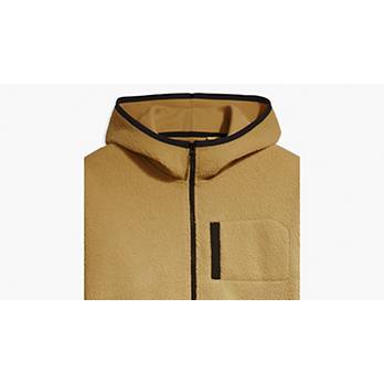 Hooded Sherpa Zip-Up Sweatshirt 4