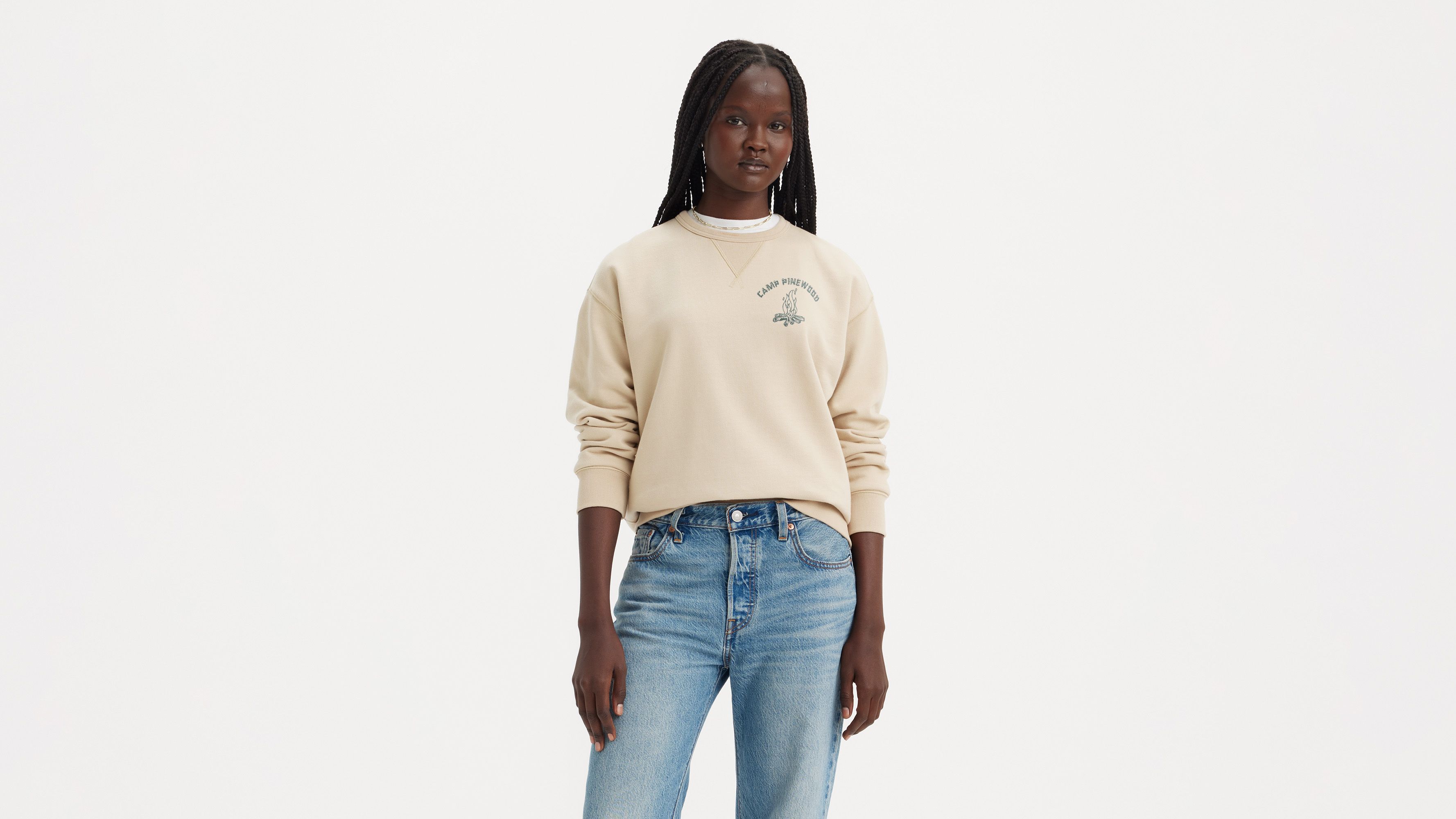 Graphic Signature Crewneck Sweatshirt - White | Levi's® US