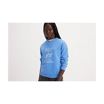 Graphic Signature Crewneck Sweatshirt - Blue | Levi's® CA