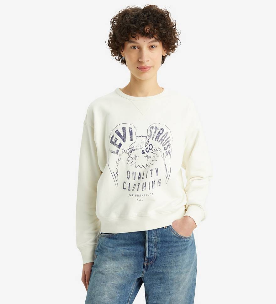 Signature Sweatshirt Mit Rundhalsausschnitt Und Grafik - Cream | Levi's® DE