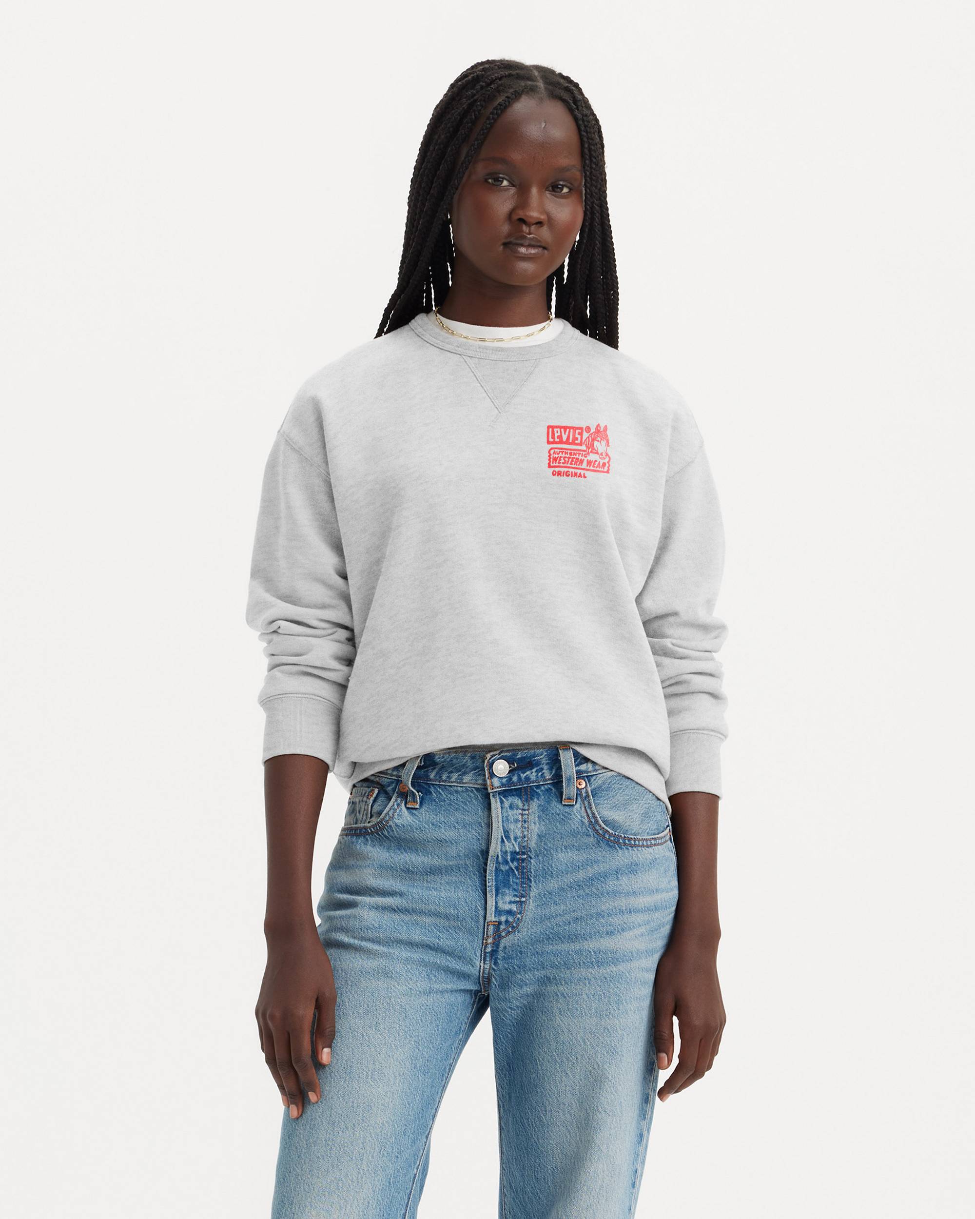 Graphic Signature Crewneck Sweatshirt - Grey | Levi's® US Graphic Signature Crewneck Sweatshirt - Grey | Levi's® US