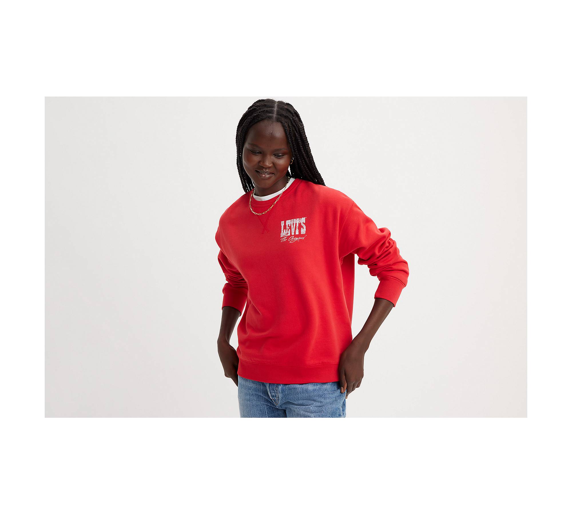 Graphic Signature Crewneck Sweatshirt - Red | Levi's® CA