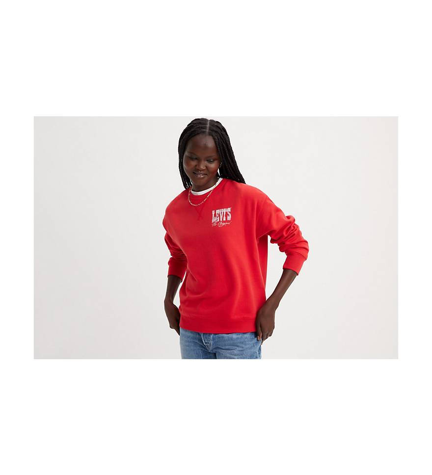 Graphic Signature Crewneck Sweatshirt - Red | Levi's® GB