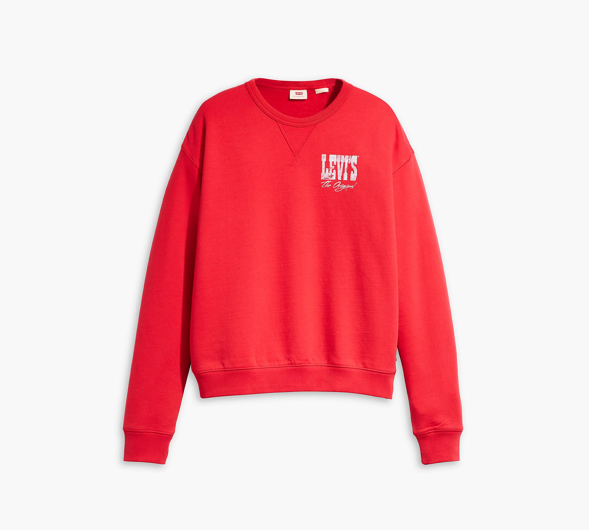 Graphic signature crewneck sweatshirt - rouge