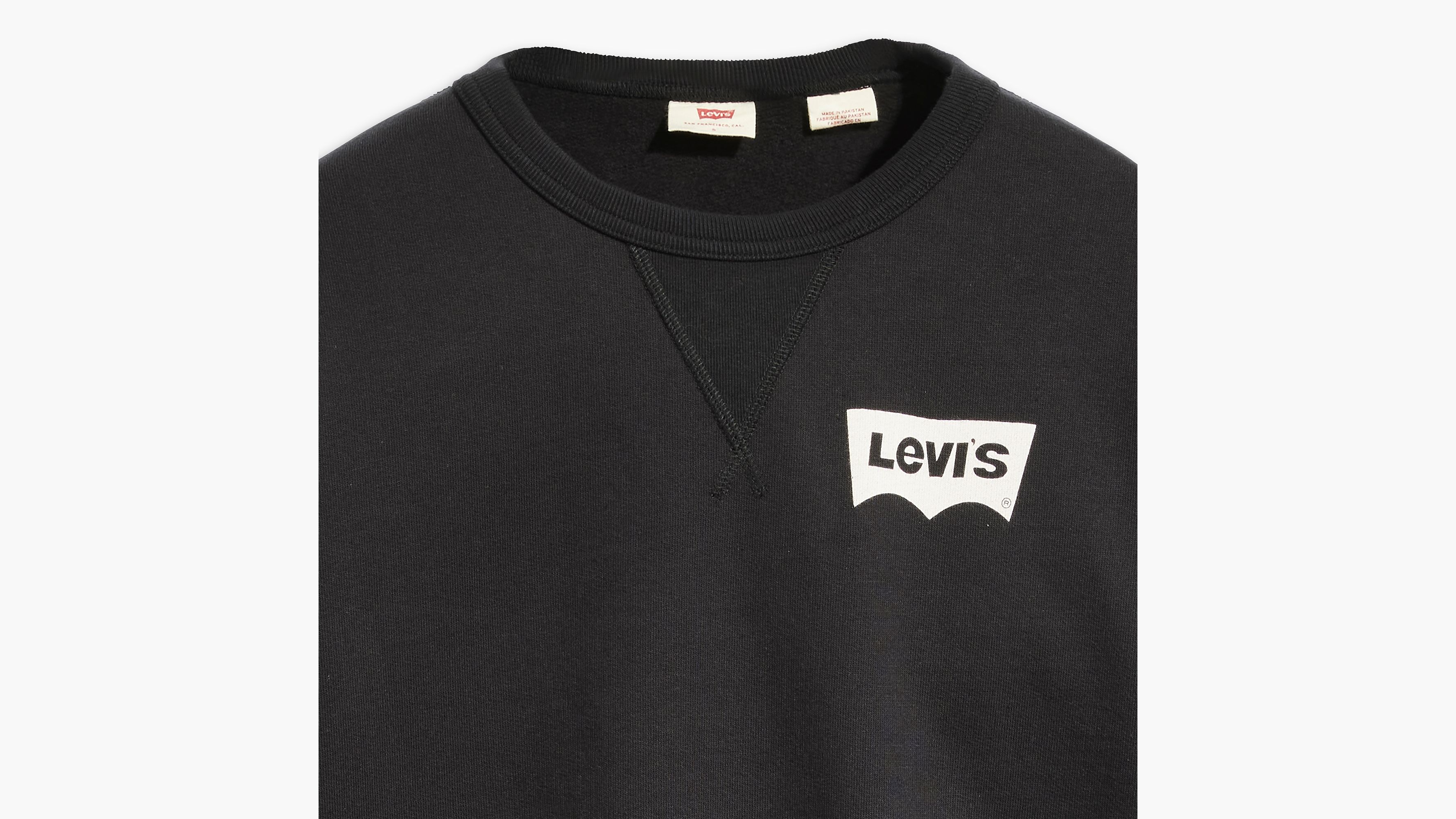 【1011 Gallery】Gallery Wave Logo Graphic Sweatshirt Graphic Signature Crewneck Sweatshirt - Black | Levi's® XK
