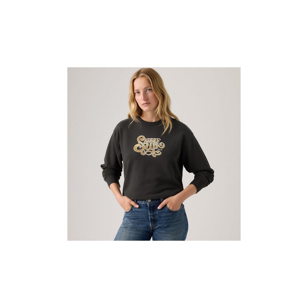 Levi's Graphic Heritage Crew Sweatshirt In Black