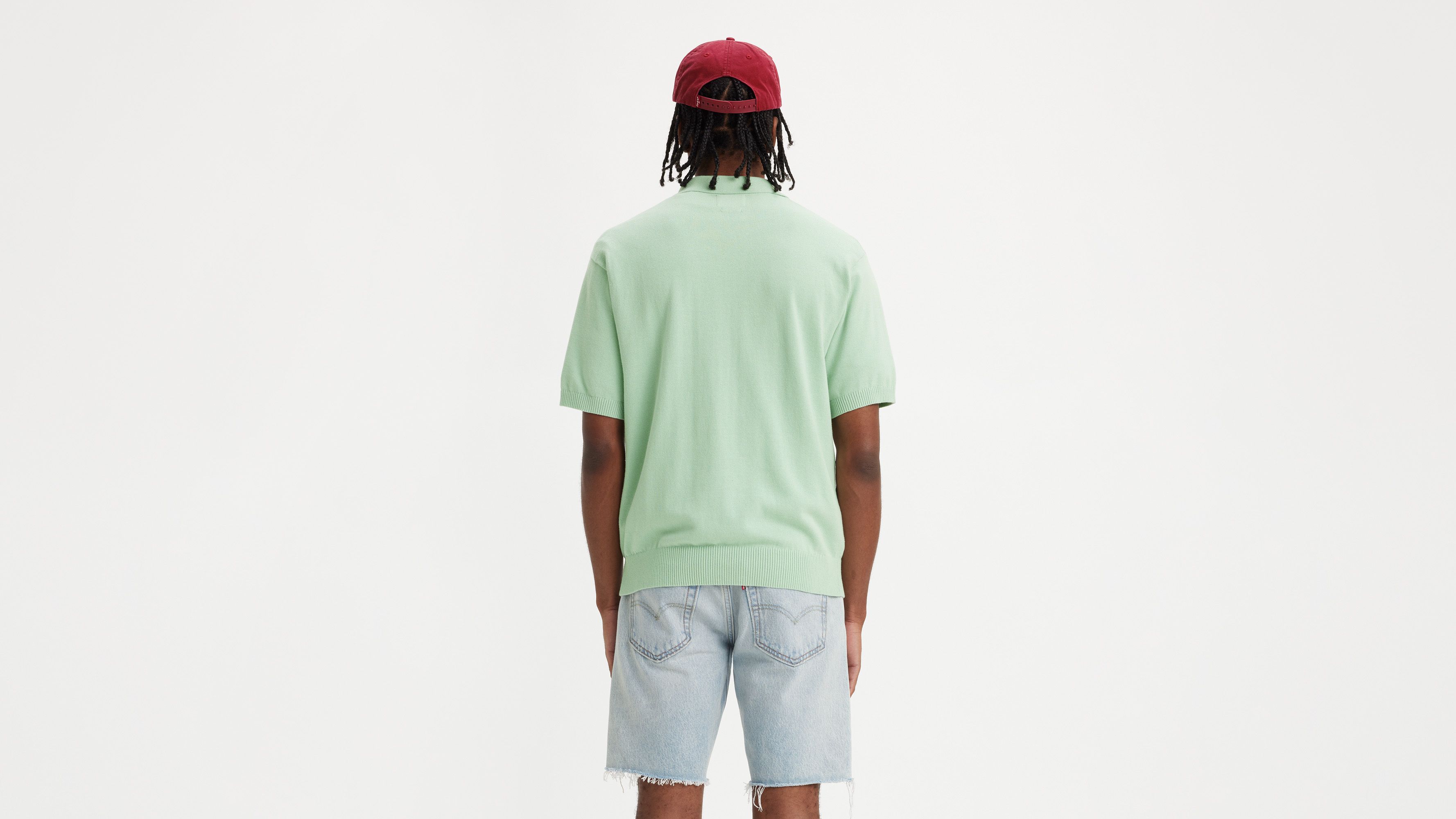 Sweater Knit Polo Shirt 2