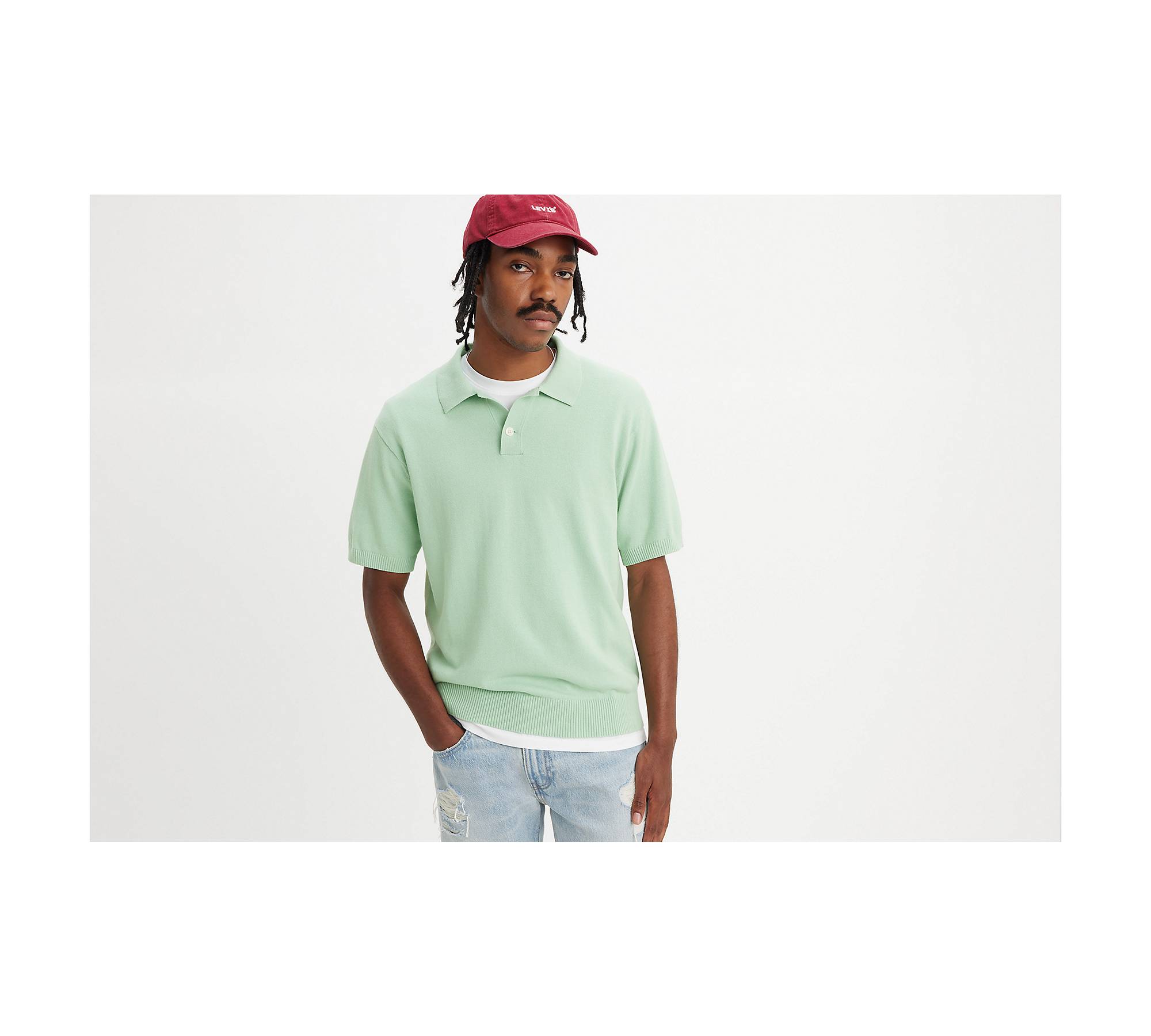 Sweater Knit Polo Shirt - Green | Levi's® US