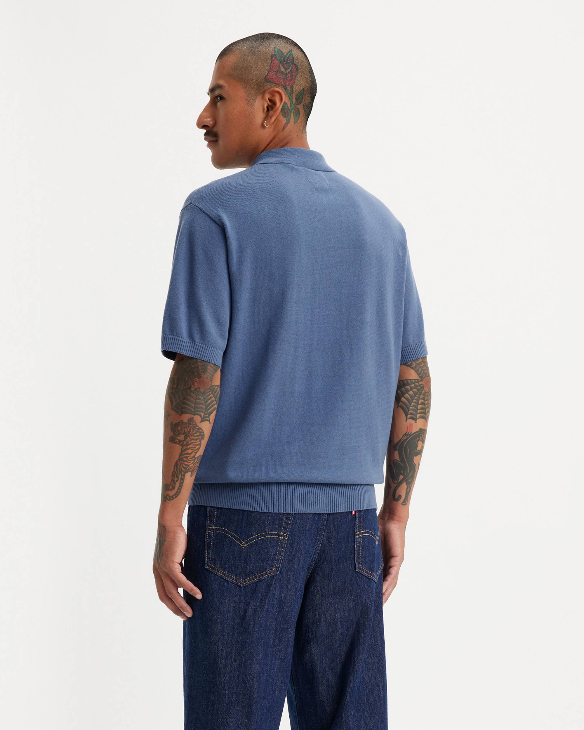 Sweater Knit Polo Shirt - Blue | Levi's® US Sweater Knit Polo Shirt - Blue | Levi's® US