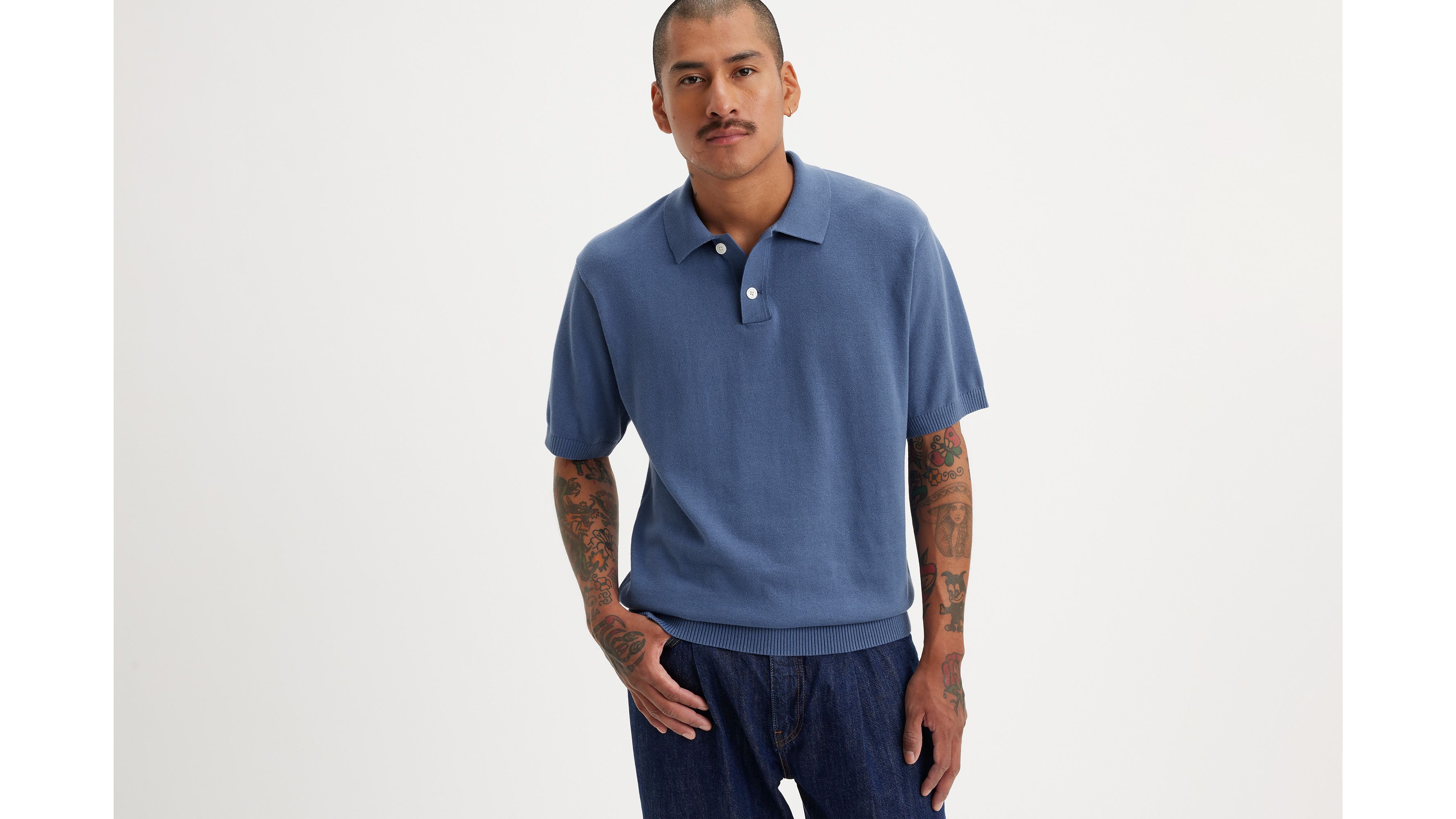 Sweater Knit Polo Shirt - Blue | Levi's® US