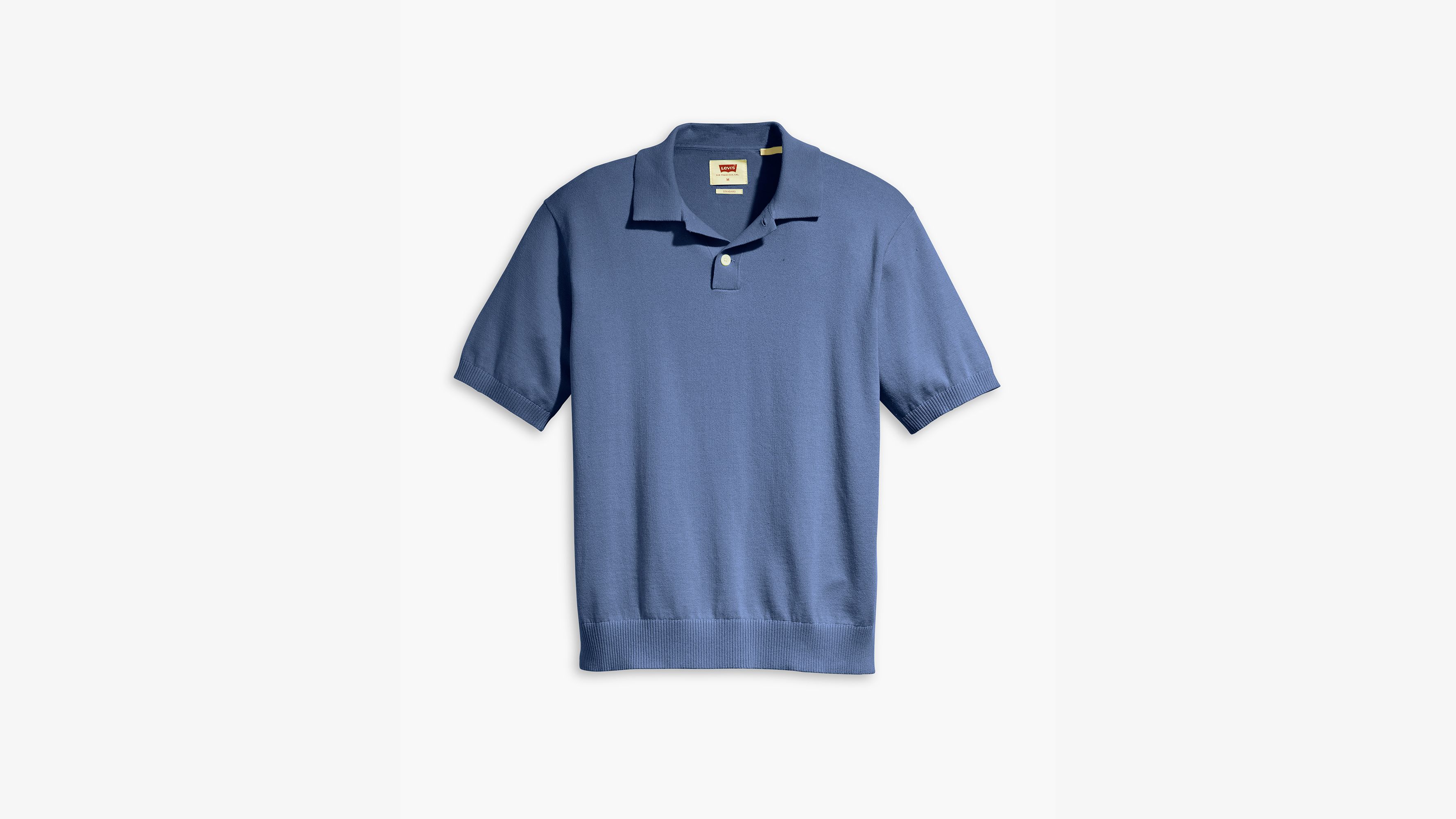 トップス Stripe Jacquard Open-Collar Shirt - blue Jacquard Stripe Camp Collar | Brooklyn Cloth